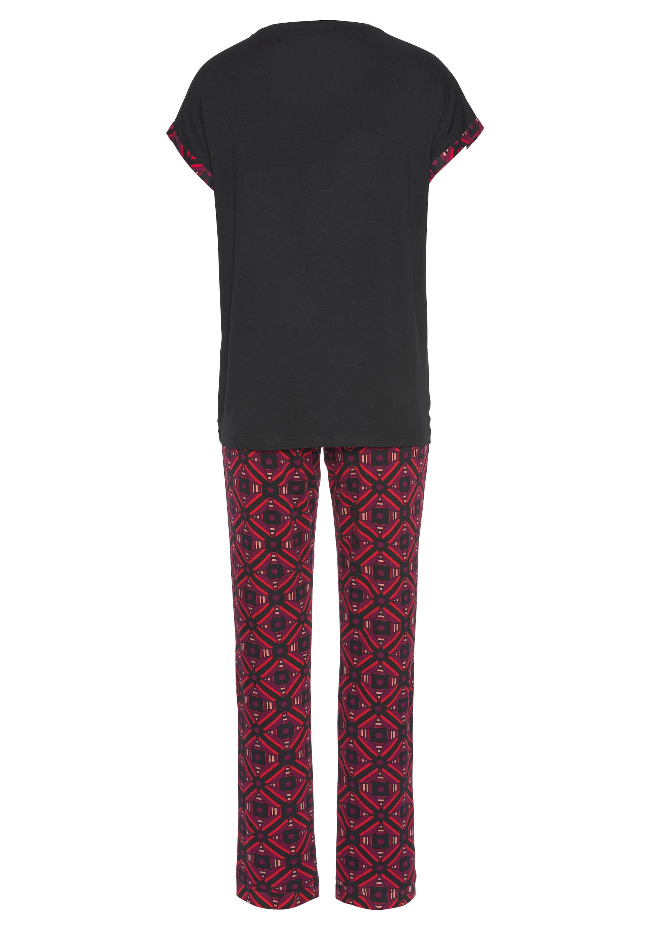 LASCANA Pyjama, (2 tlg., 1 Stück), mit Grafikprint Commander  confortablement
