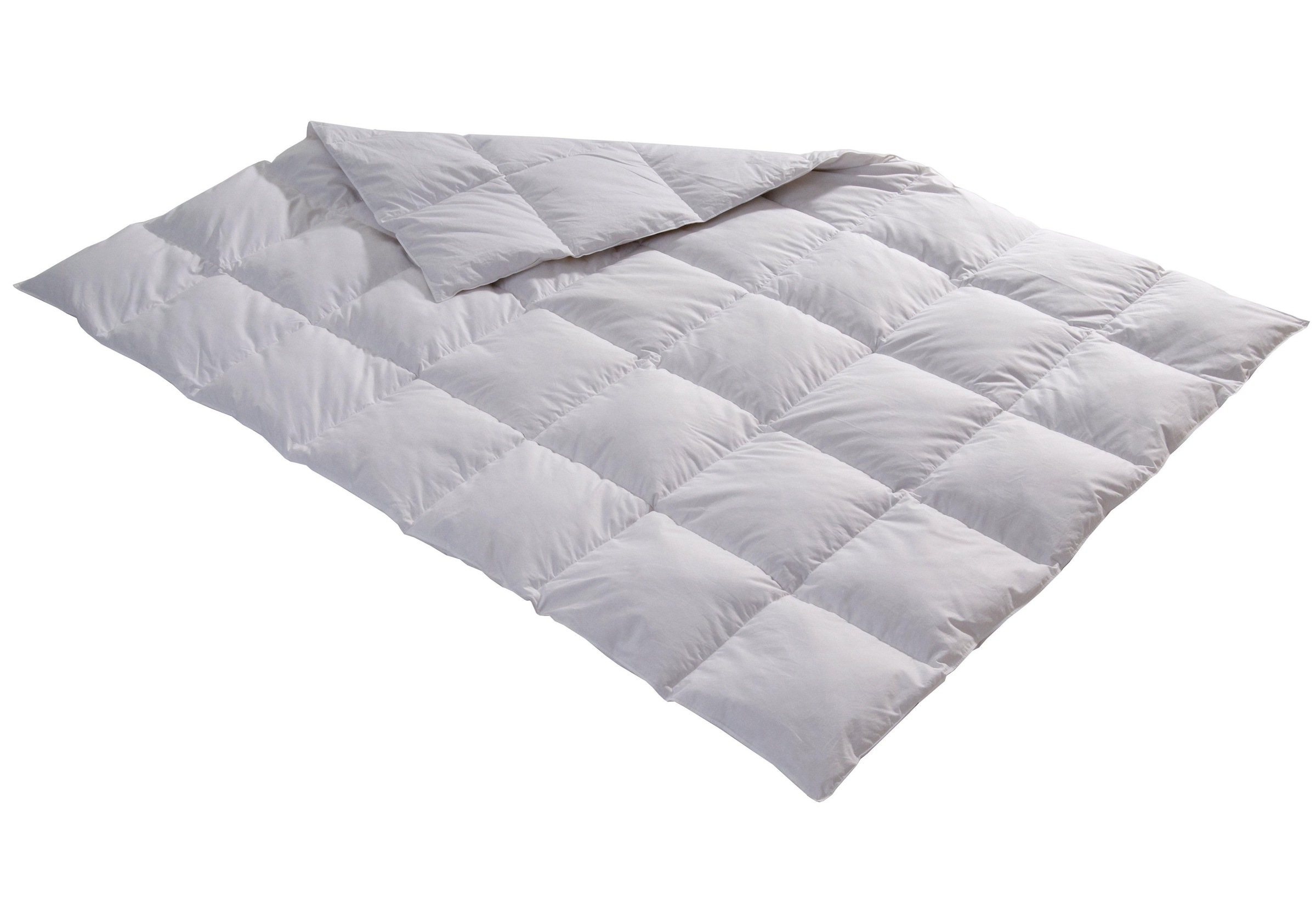 Image of billerbeck EDITION Daunenbettdecke »Karo-Duvet Thea Medium«, normal, Füllung 90% neue, reine, europäische Entendaunen, weiss, 10% Federchen, Bezug 100% Baumwolle, (1 St.) bei Ackermann Versand Schweiz