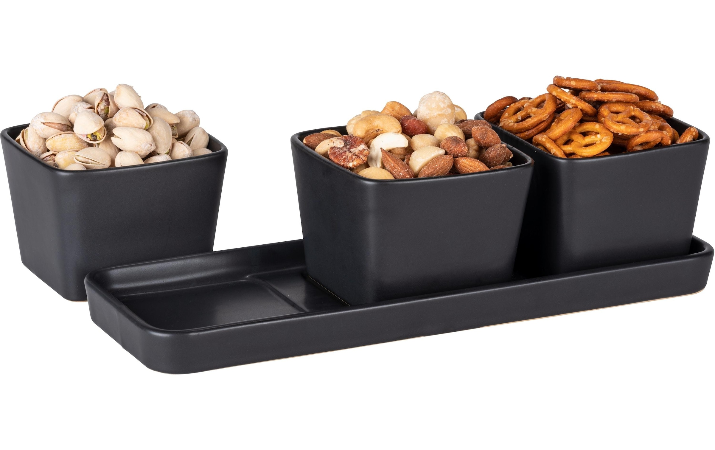WENKO Snackschale »4-teilig, Schwarz«
