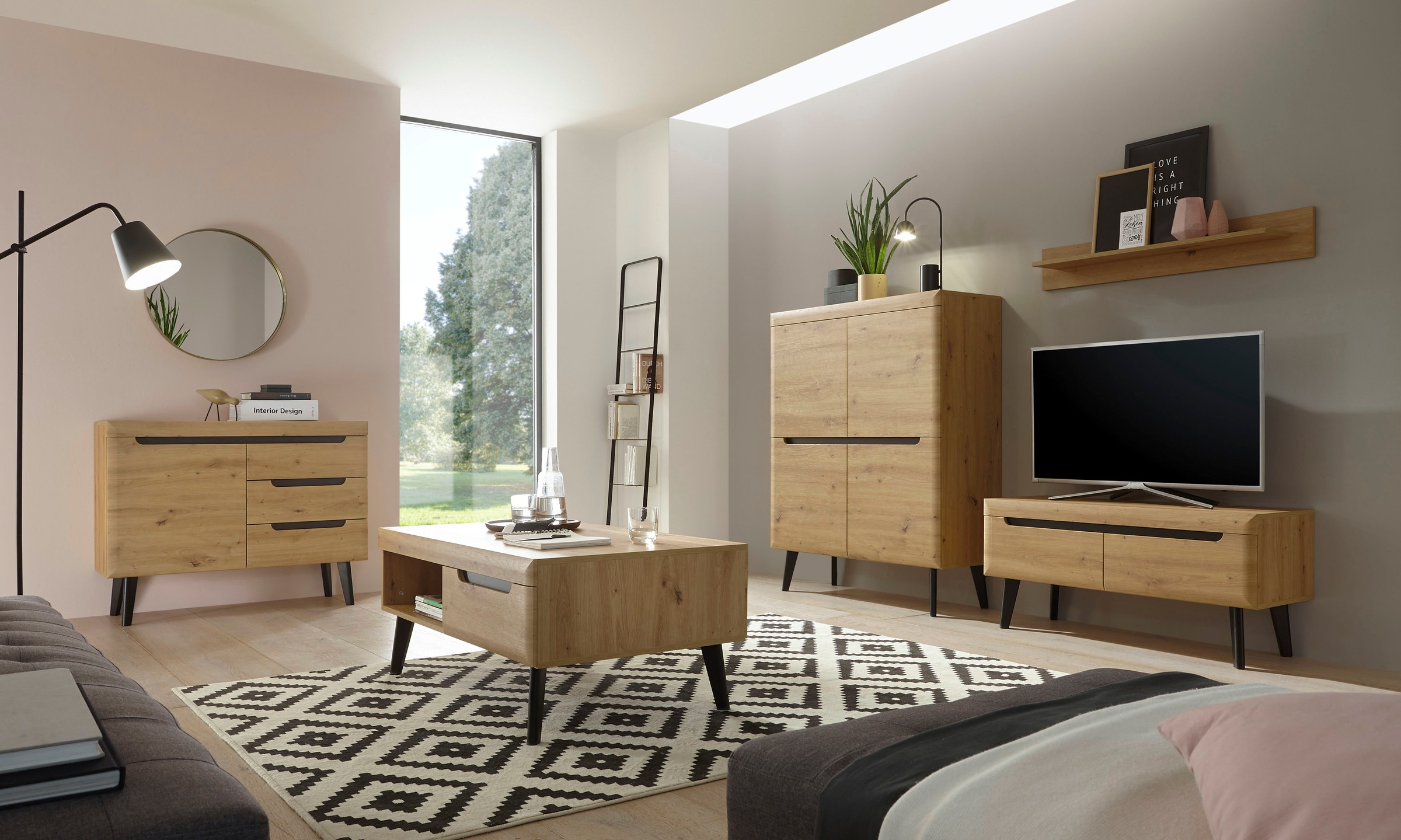 Home affaire Wohnwand »Torge, Anbauwand, Schrankwand, Mediawand, Wohnzimmer-Set« 3 Stk. tlg.