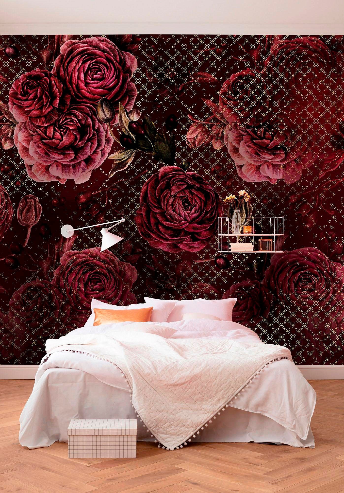 Komar Papier peint intissé »Digitaldruck Vlies -  Rouge Intense - Grösse 350 x 280 cm« imprimé Wohnzimmer, Schlafzimmer