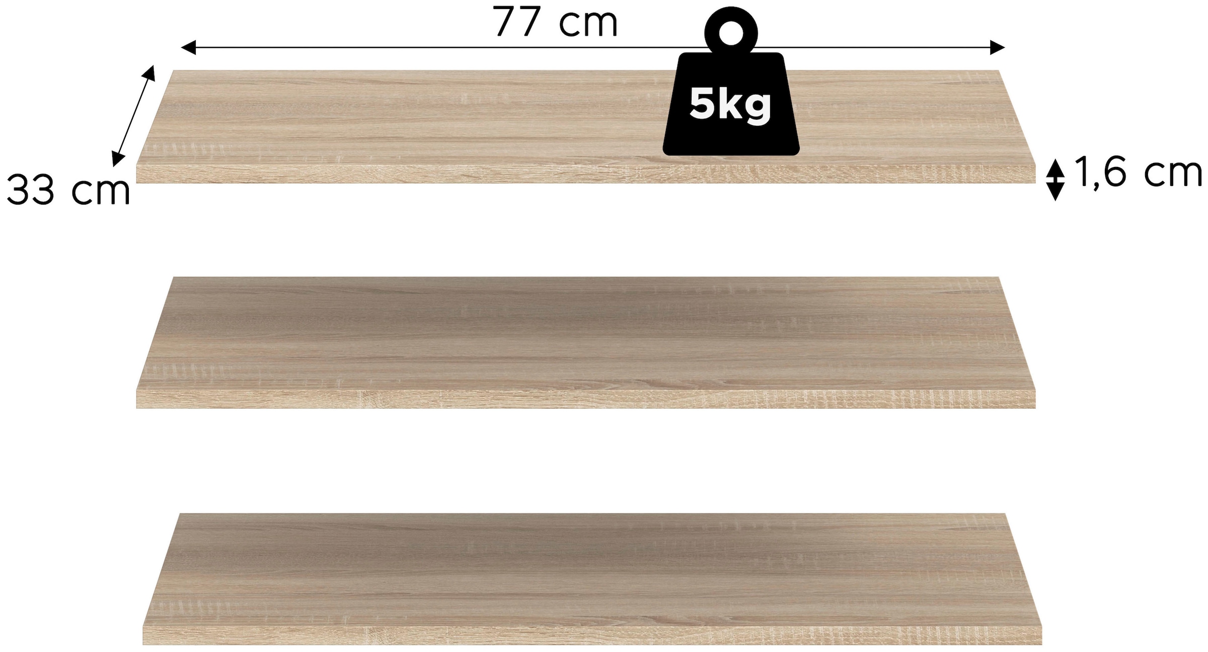 Home affaire Einlegeboden »SKARDE, 3er Set, Breite 77cm« passend für den Wäscheschrank SKARDE Art. 88468546, 49814063, 79512921, 3 Stk. tlg. in verschiedenen Farben erhältlich, Fachböden, Böden, E-Böden,Bodenset