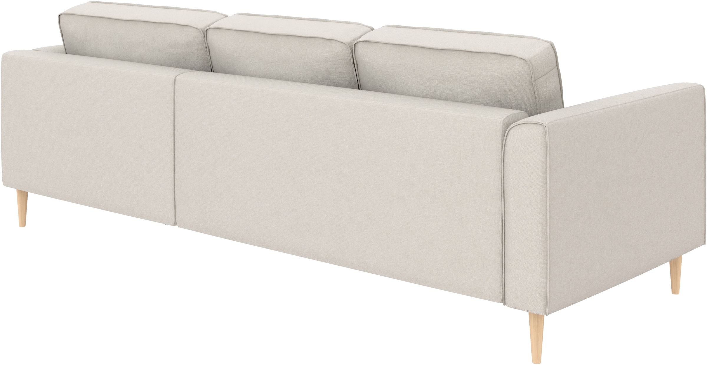 Home affaire Ecksofa »Booster, whlw. mit Schlaffunktion & Bettkasten, Fuss Buche lackiert« Recamiere beidseitig montierbar, L-Form, in Cord & Struktur, B: 232 cm