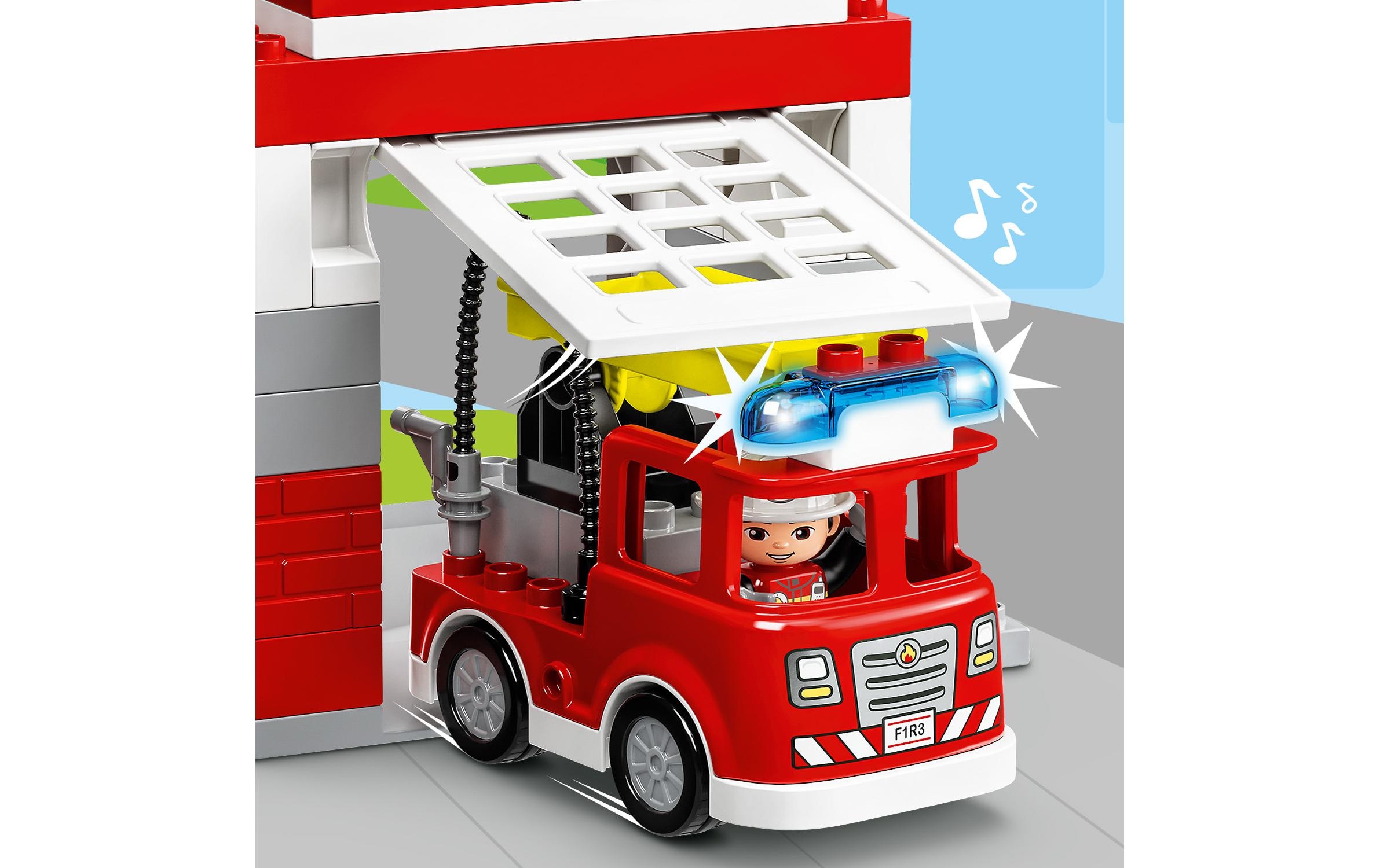 LEGO® Spielbausteine »LEGO DUPLO Feuerwehrwache mit Hub«, (117 St.)