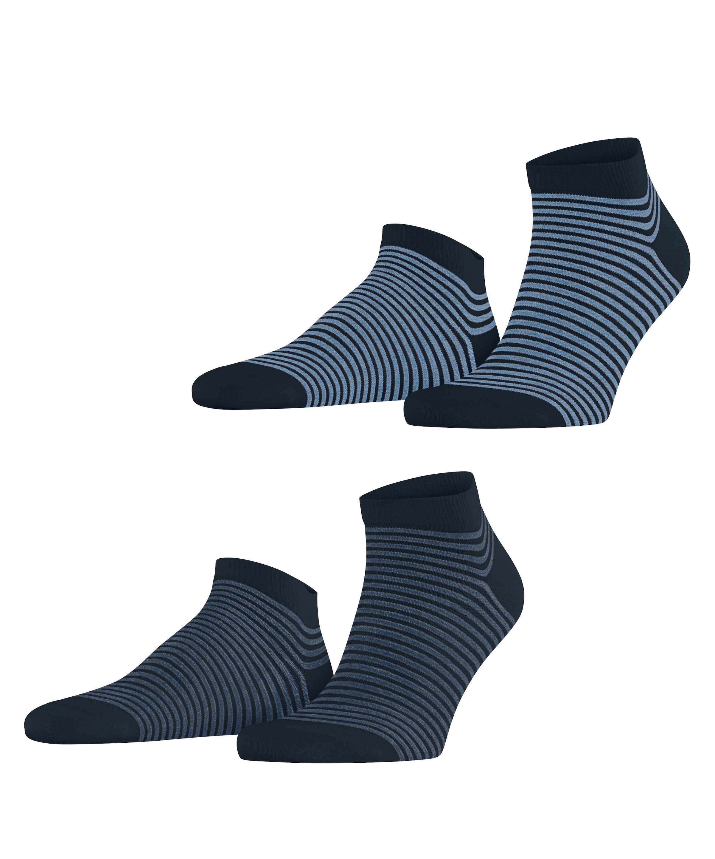 Esprit Chaussettes de baskets »Fine Line« 2 paires,  rayé, bord étroit, confortable