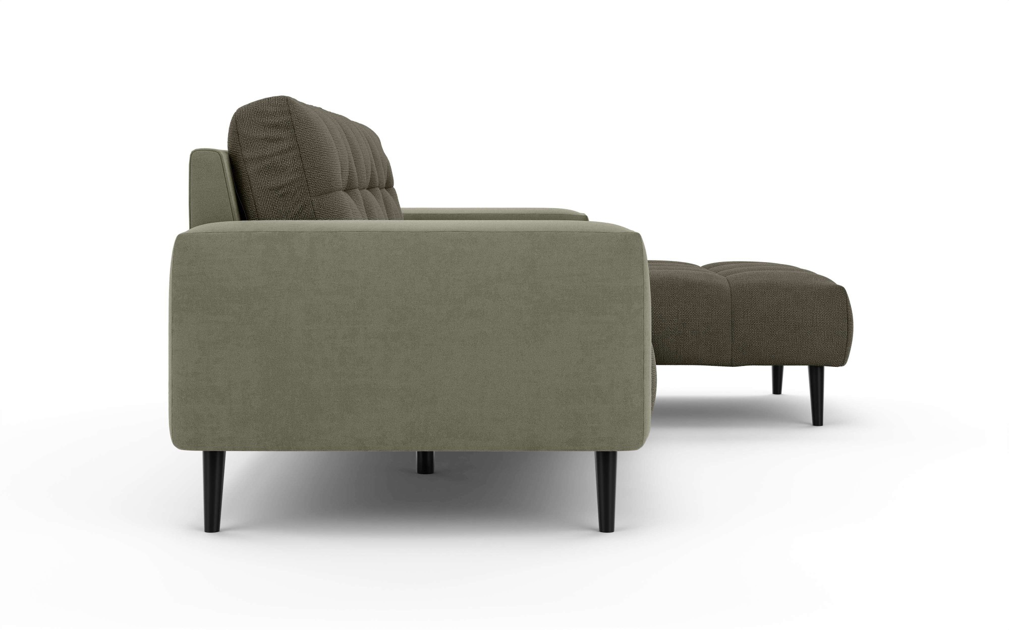 INOSIGN Ecksofa »SERINE mit Recamiere rechts/links bestellbar, Masse B/H/T 253/91/161 cm«, L-Form mit Wellenunterfederung, 3 Rückenkissen, ohne Bettfunktion
