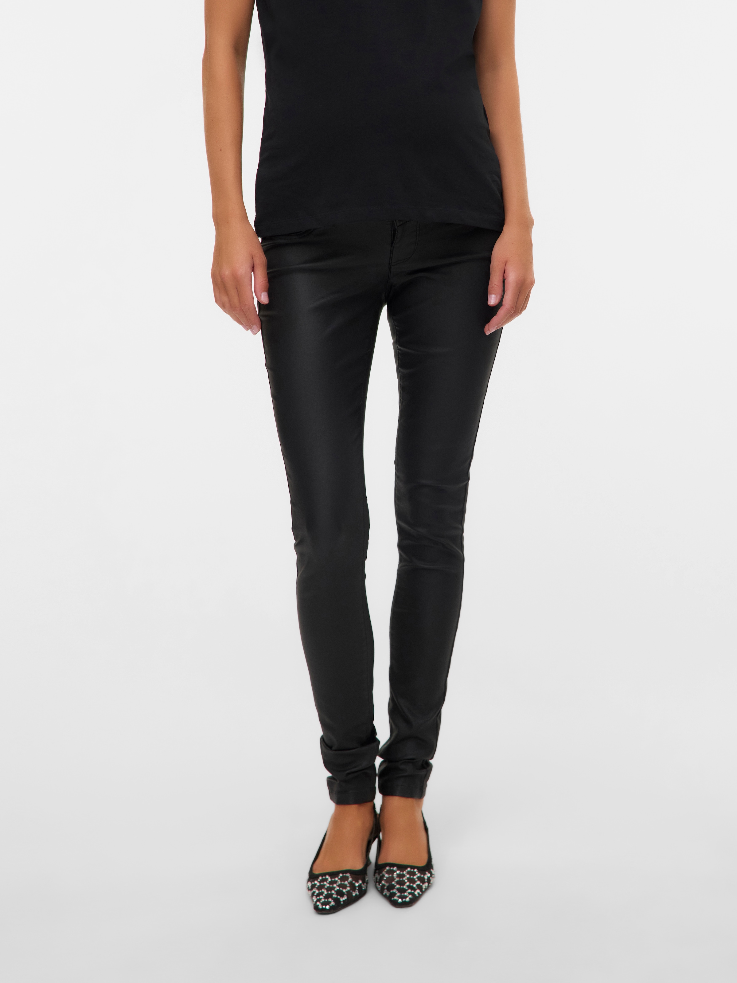 Image of Mamalicious Umstandsjeans "MLSANTOS SLIM COATED HB JEANS NOOS"