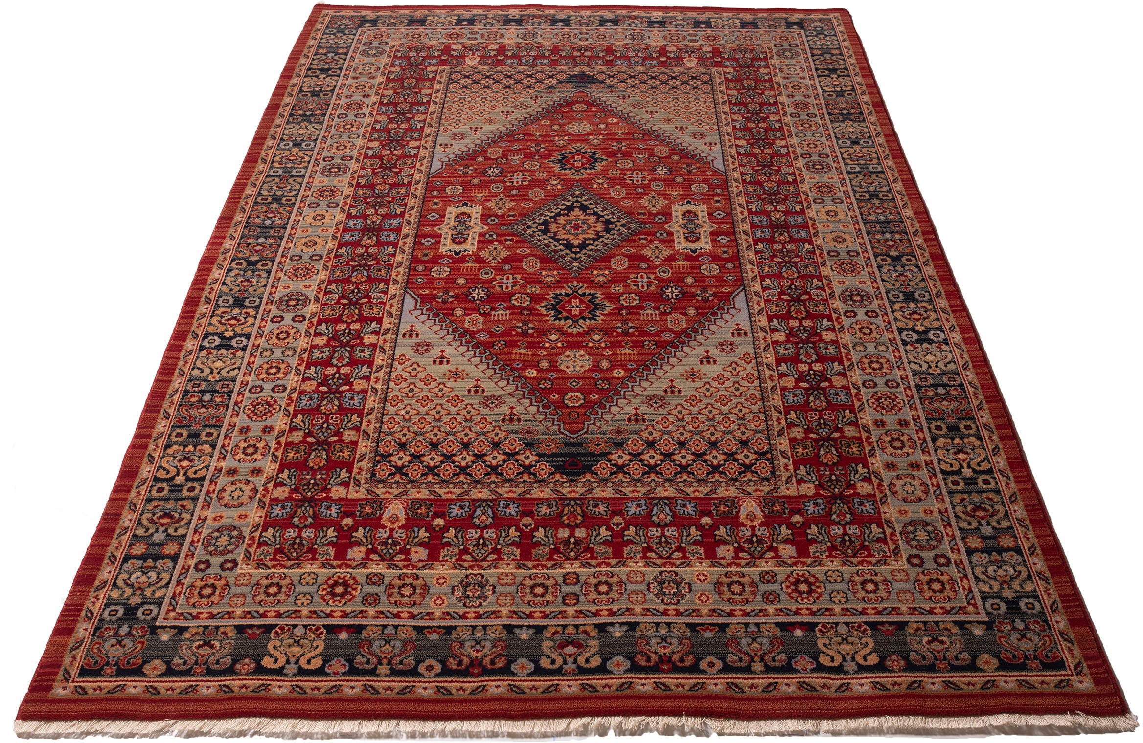 Image of THEKO Wollteppich »Saharna 2400«, rechteckig, 12 mm Höhe, reine Wolle, Orient-Optik, mit Fransen, ideal im Wohnzimmer & Schlafzimmer bei Ackermann Versand Schweiz