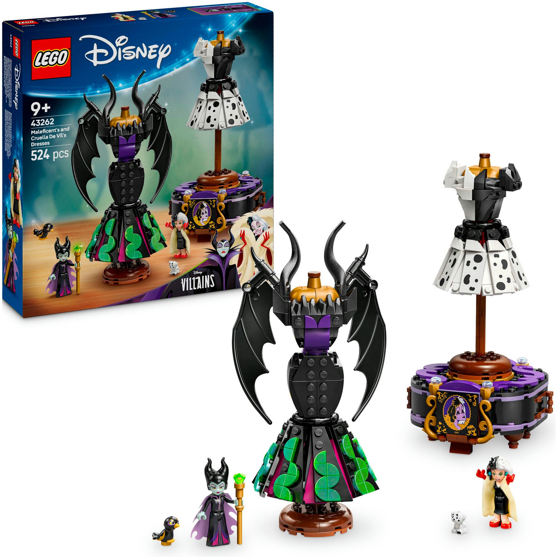 Image of LEGO Konstruktionsspielsteine "Die Kleider von Malefiz und Cruella De Vil (43262)" LEGO Disney Classic; Made in Europe