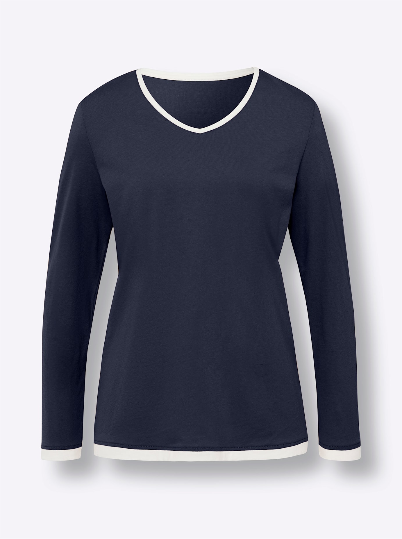 Classic Basics Langarmshirt »V-Shirt«, (1 tlg.)