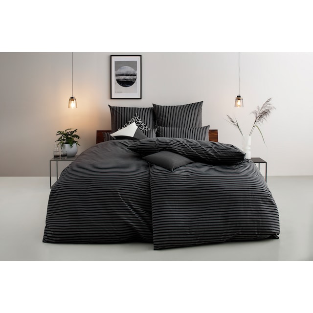 Bruno Banani Bettwäsche »Jassen in Gr. 135x200 oder 155x220 cm«, (2 tlg.),  moderne Bettwäsche aus Baumwolle, Bettwäsche mit Streifen-Design  versandkostenfrei auf