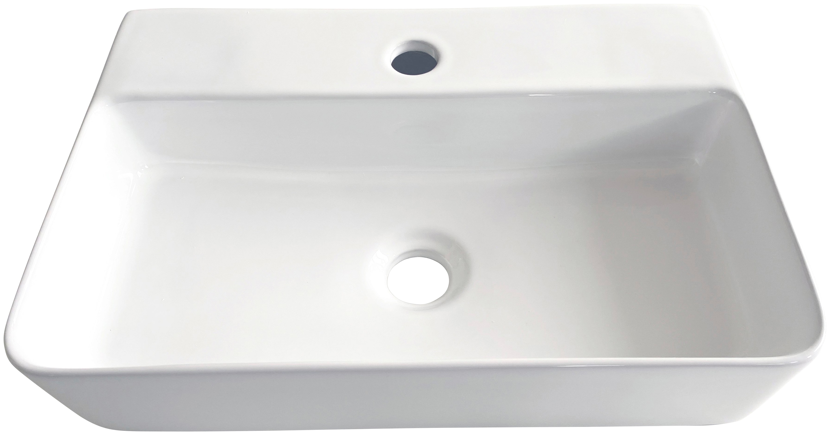 Image of ADOB Aufsatzwaschbecken, als Hänge- oder Aufsatzwaschbecken verwendbar, eckig, inkl. Siphon und Ablaufventil bei Ackermann Versand Schweiz