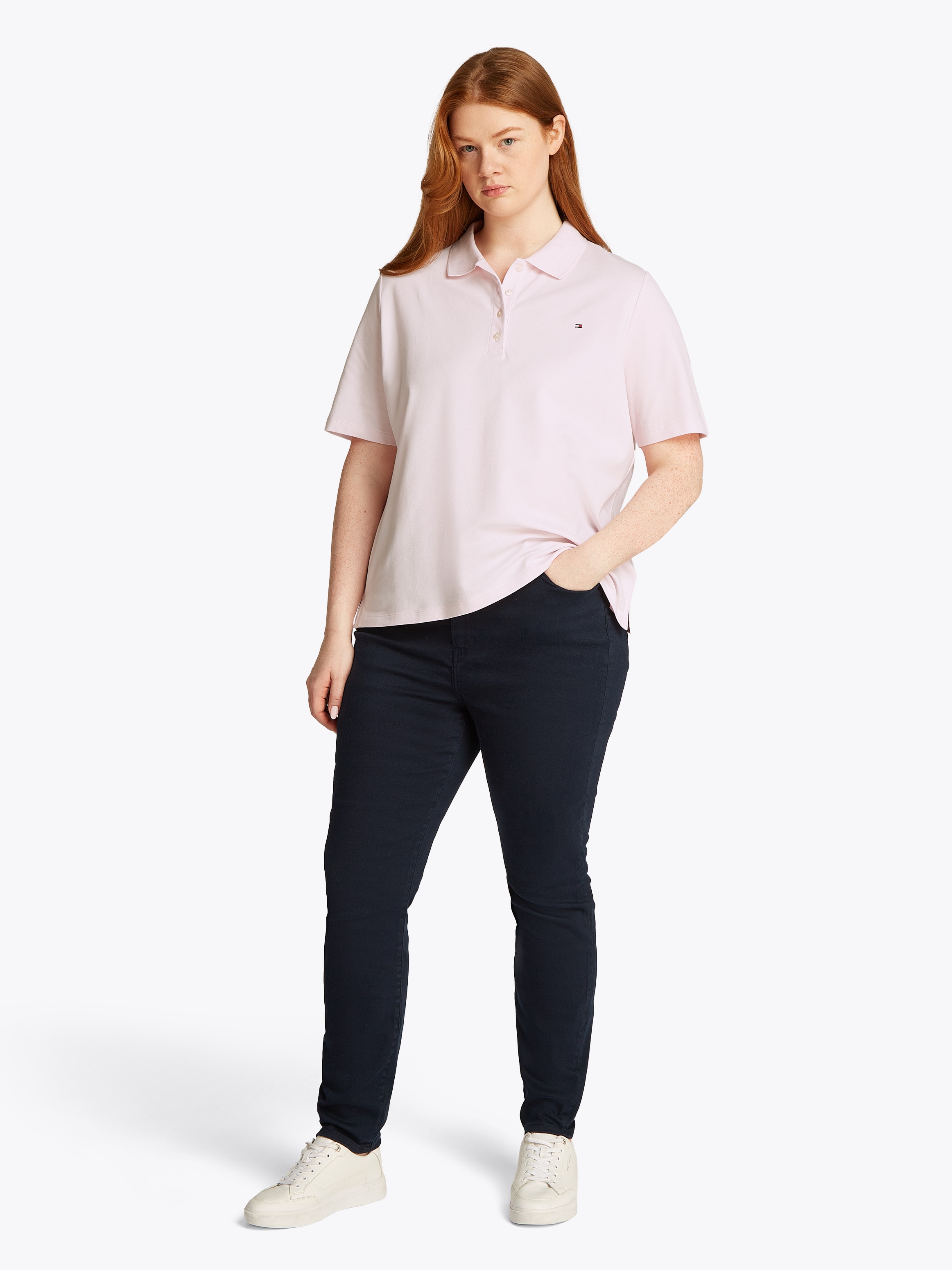 Tommy Hilfiger Curve Poloshirt »CRV 1985 REG PIQUE POLO SS«, in grossen Grössen