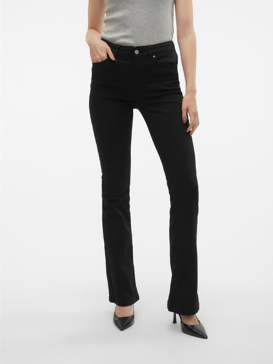Image of Vero Moda Bootcut-Jeans "VMFLASH MR FLARED JEANS LI140 GA NOOS" Baumwollmischung mit Stretch, regular waist, bootcut fit