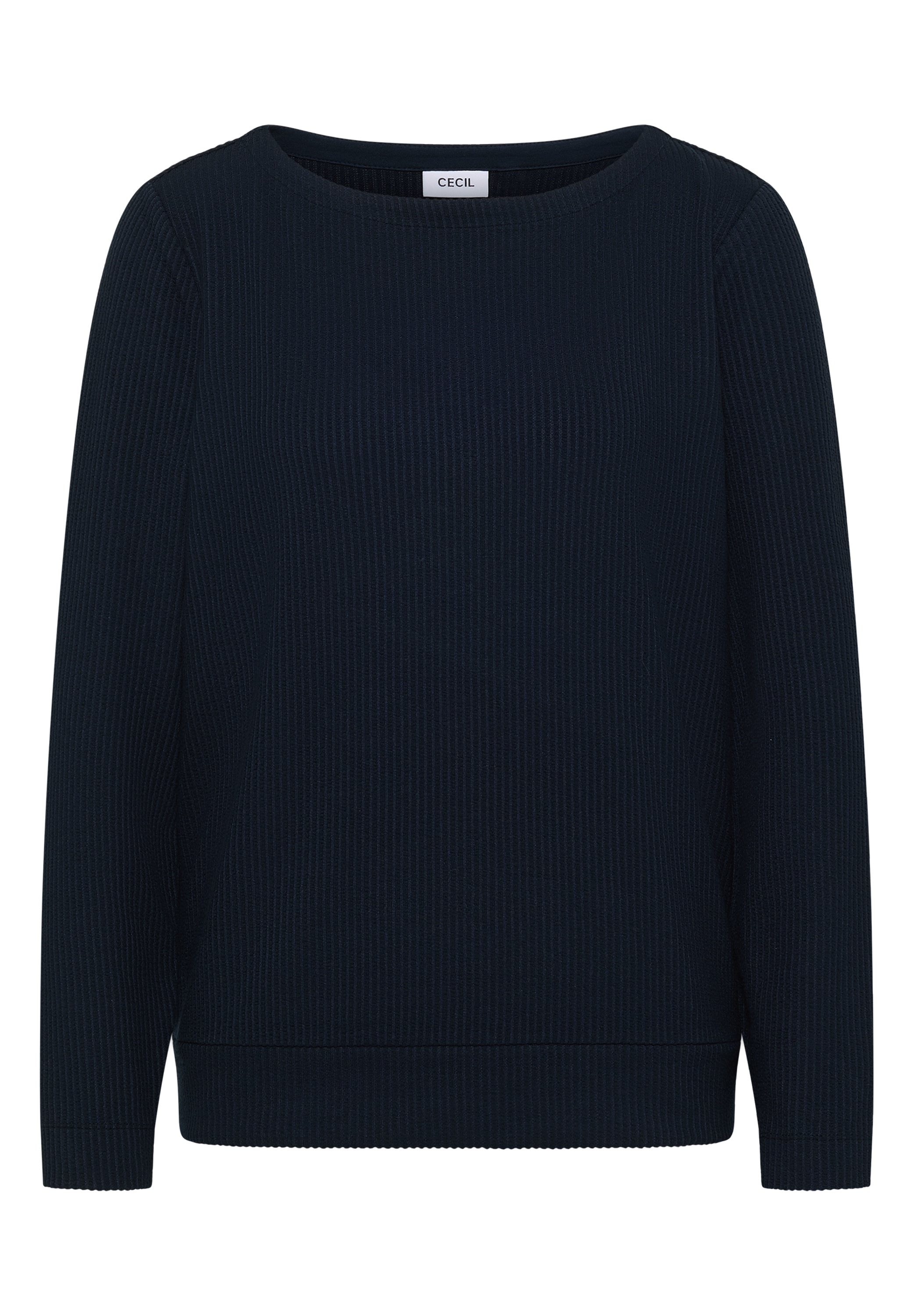 Cecil T-shirt à manches longues mit vertikaler Struktur und Viskose