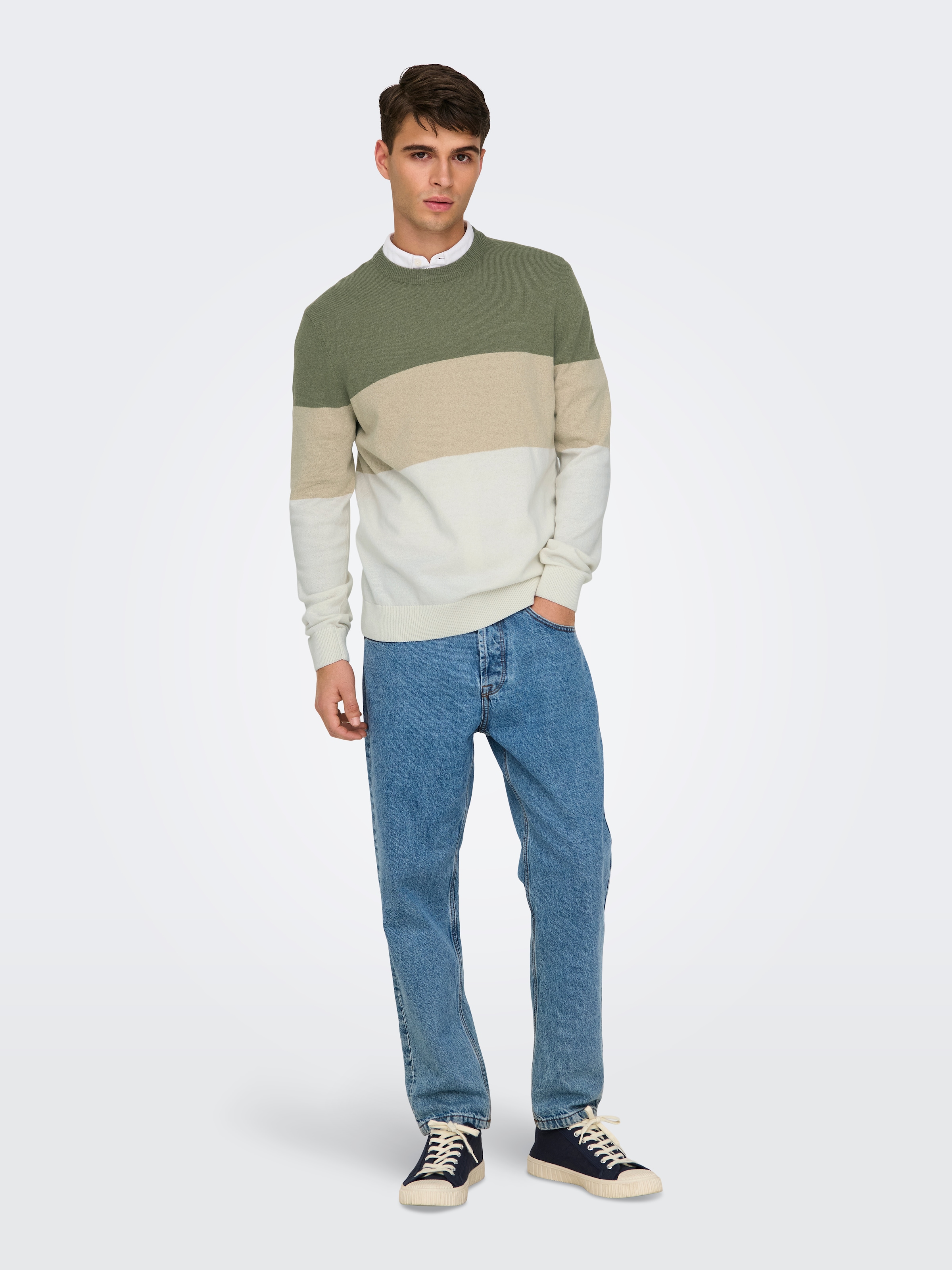 ONLY & SONS Pull à col rond »ONSREX LIFE REG 12 CREW KNIT«