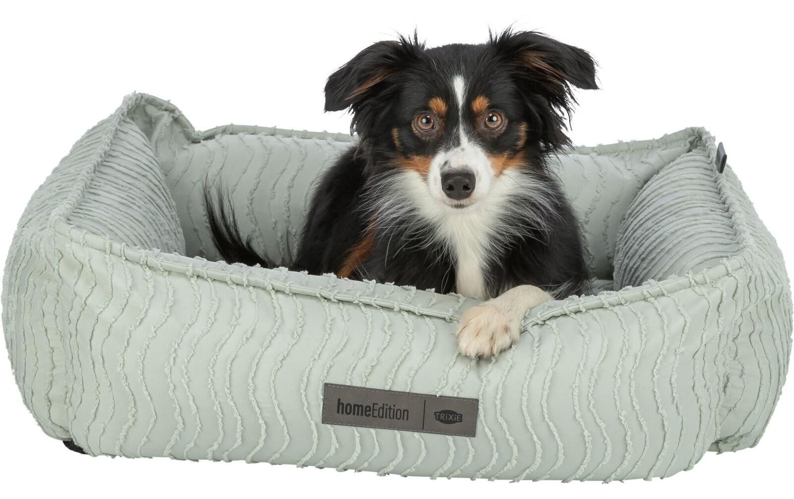 TRIXIE Lit pour animal »Marley Wave Eckiges 60 x 50 cm« Polyester Housse amovible, incl. coussin, fond antidérapant, doux et moelleux