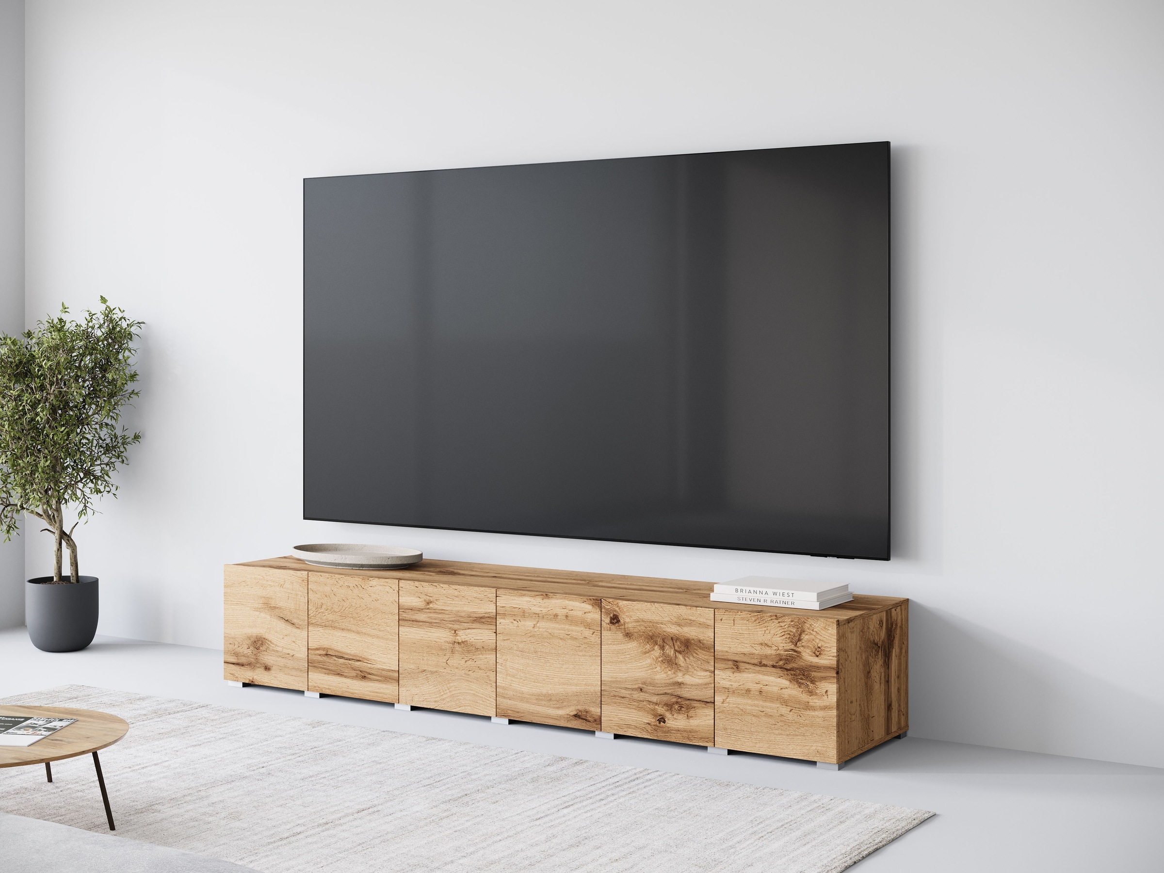 Image of GOODproduct Lowboard "Denver Erlebe die Weltmeisterschaft im XXL-Format" 1 Stk. tlg. Elegantes TV-Möbel 220 cm, speziell für bis zu 98-Zoll Fernseher