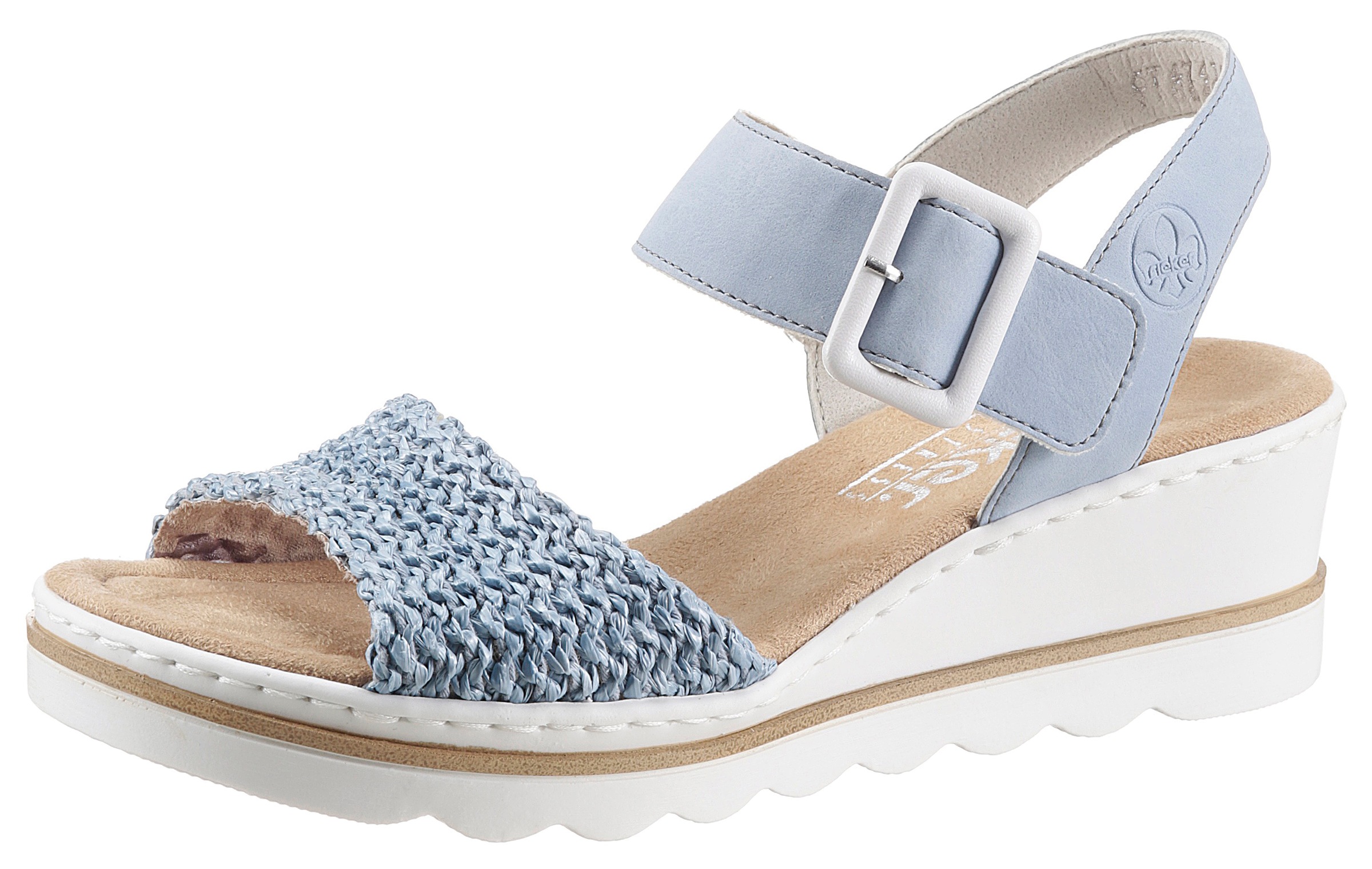 Image of Rieker Keilsandalette, mit Riemchen in Bastoptik bei Ackermann Versand Schweiz