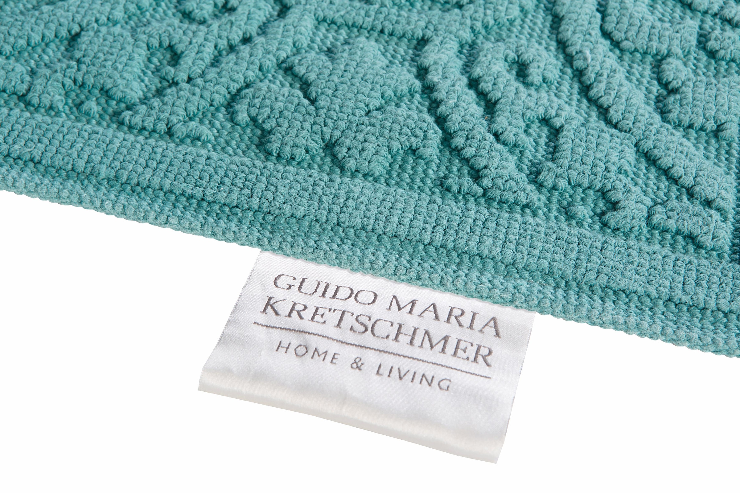 Guido Maria Kretschmer Home&Living Badematte »Garden Pastels«, Höhe 3 mm, rutschhemmend beschichtet, fussbodenheizungsgeeignet-schnell trocknend-strapazierfähig, Badteppich, Hoch-Tief-Effekte, auch als 2 tlg. Set erhältlich