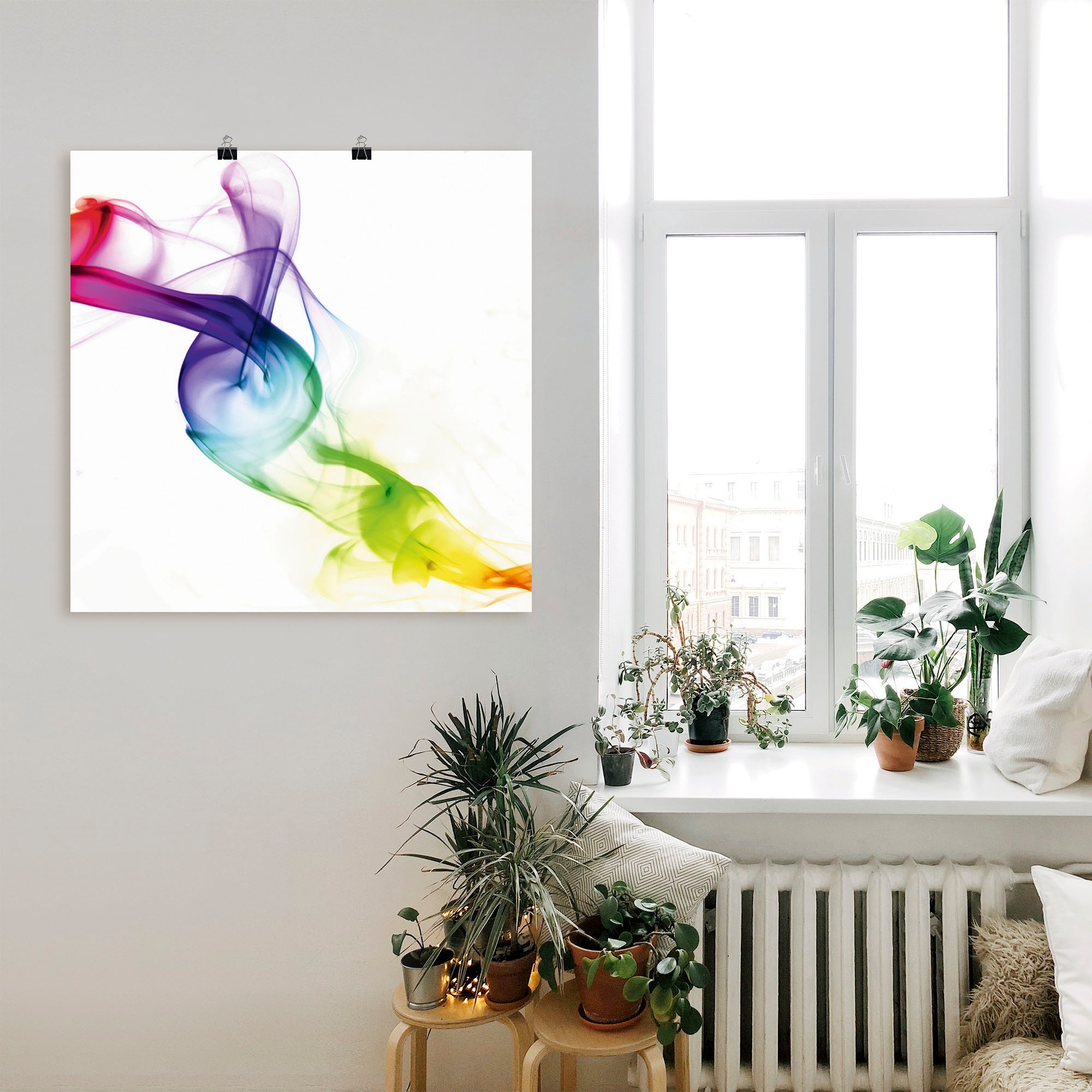 Artland Fresque murale »Rauch - Abstrakt« 1 cuis tlg. als Leinwandbild, Poster in verschied. Grössen