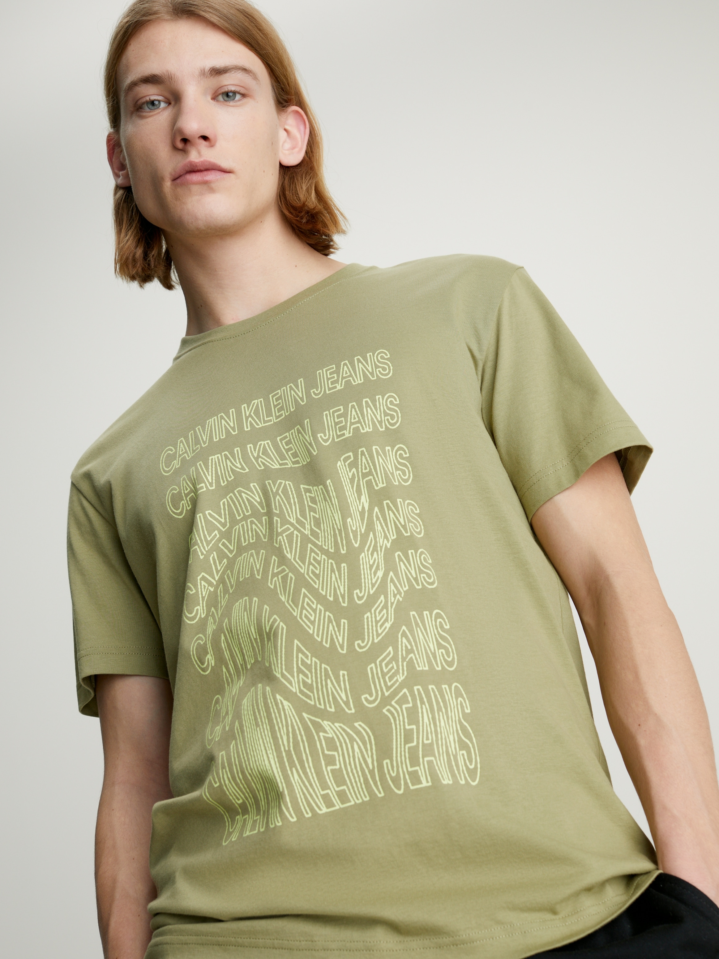 Calvin Klein Jeans T-Shirt »INSTITUTIONAL WARP TEE«, mit Logodruck