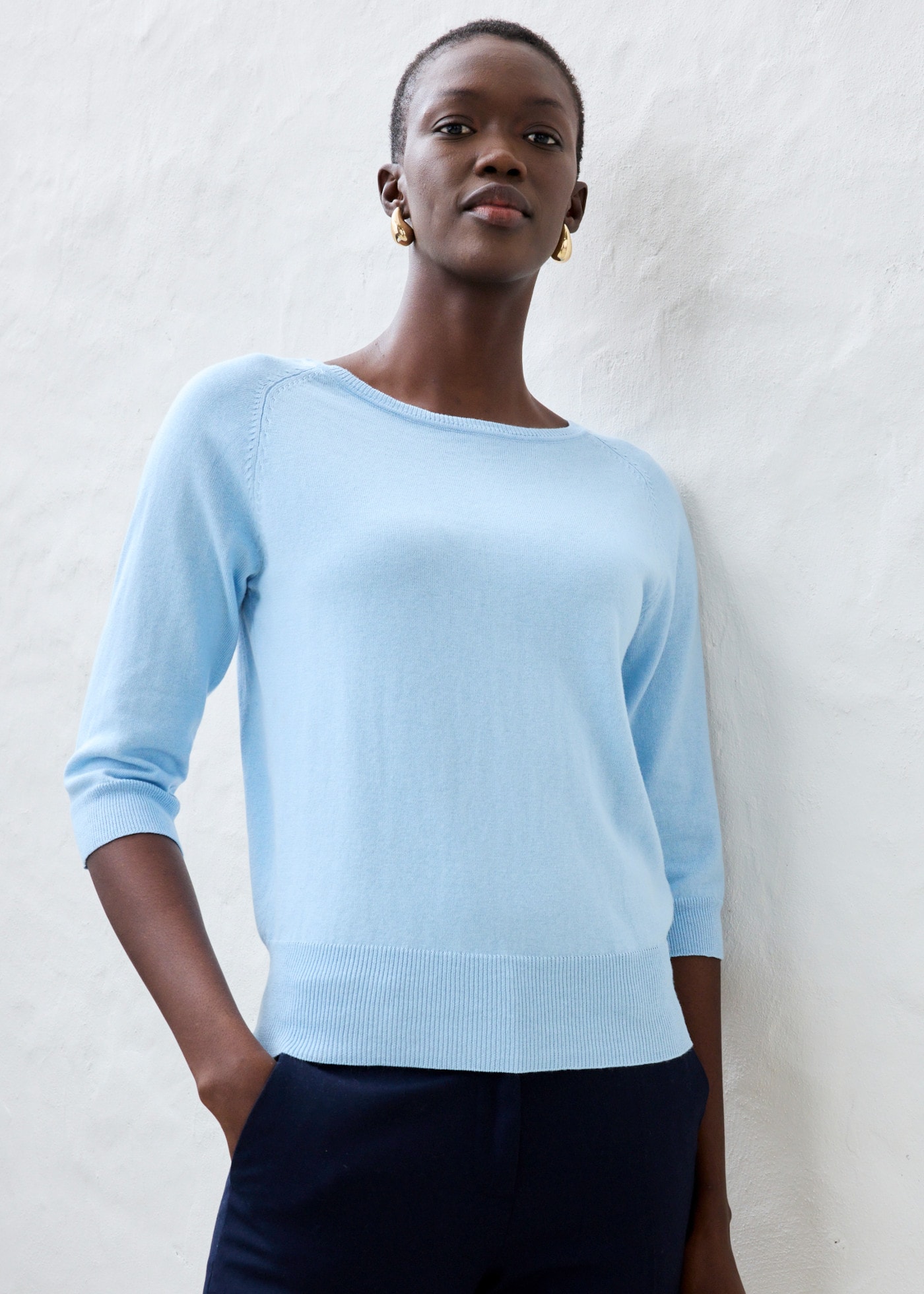 Image of bonprix Strickpullover Oversize-Passform, 3/4-Ärmel, aus Seide und Baumwolle