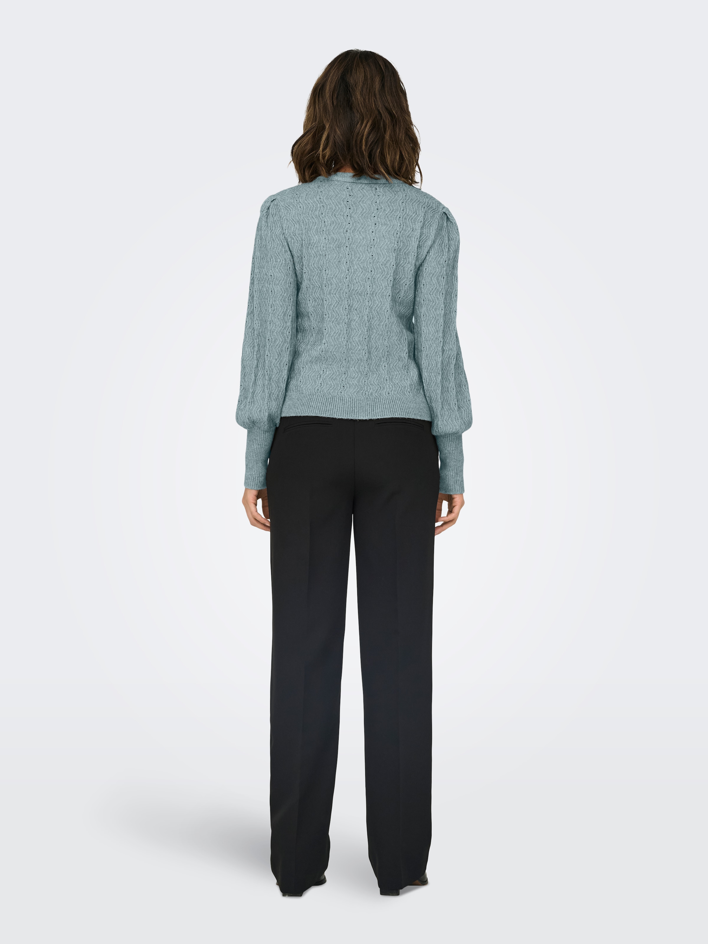 ONLY Rundhalspullover »ONLKATIA LS STRUC PUFF ONECK CC KNT«