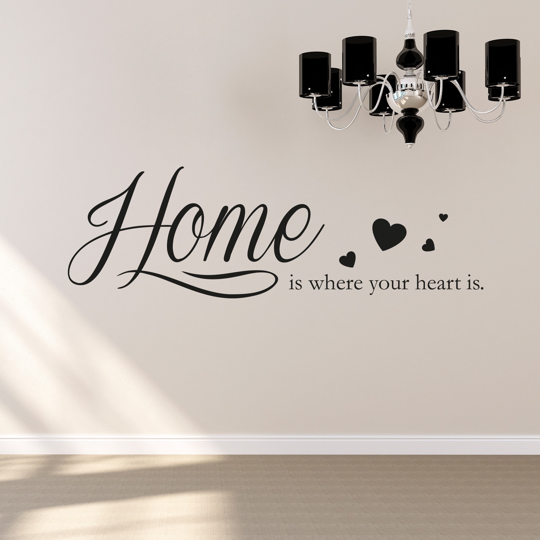 queence Wandtattoo »Home is where your heart is«, 120 x 30 cm