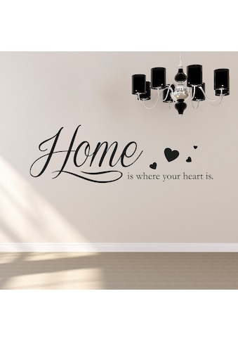 Wandtattoo »Home is where your heart is«