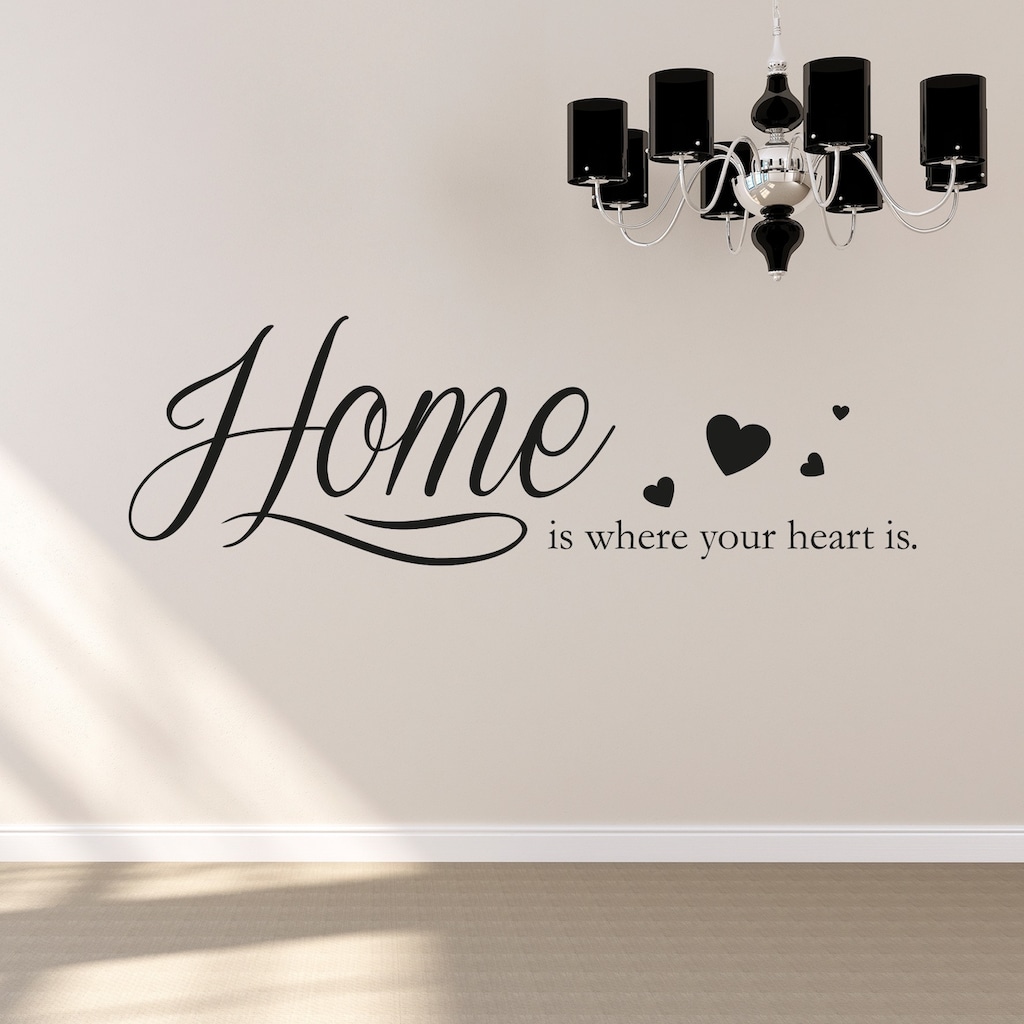 queence Wandtattoo »Home is where your heart is«