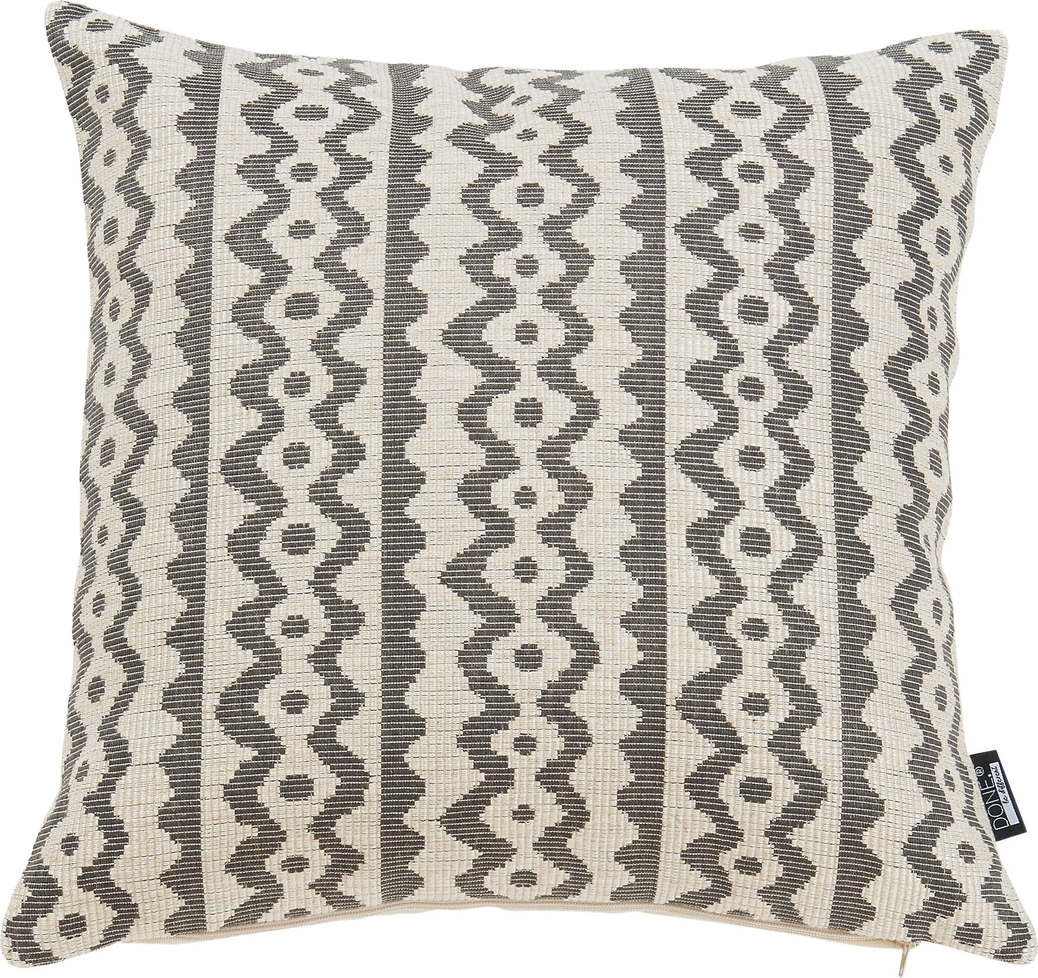 done.® Dekokissen »Lidia« Jacquardgewebte Kissenhülle ohne Füllung mit Leinenanteil, 1 Stück