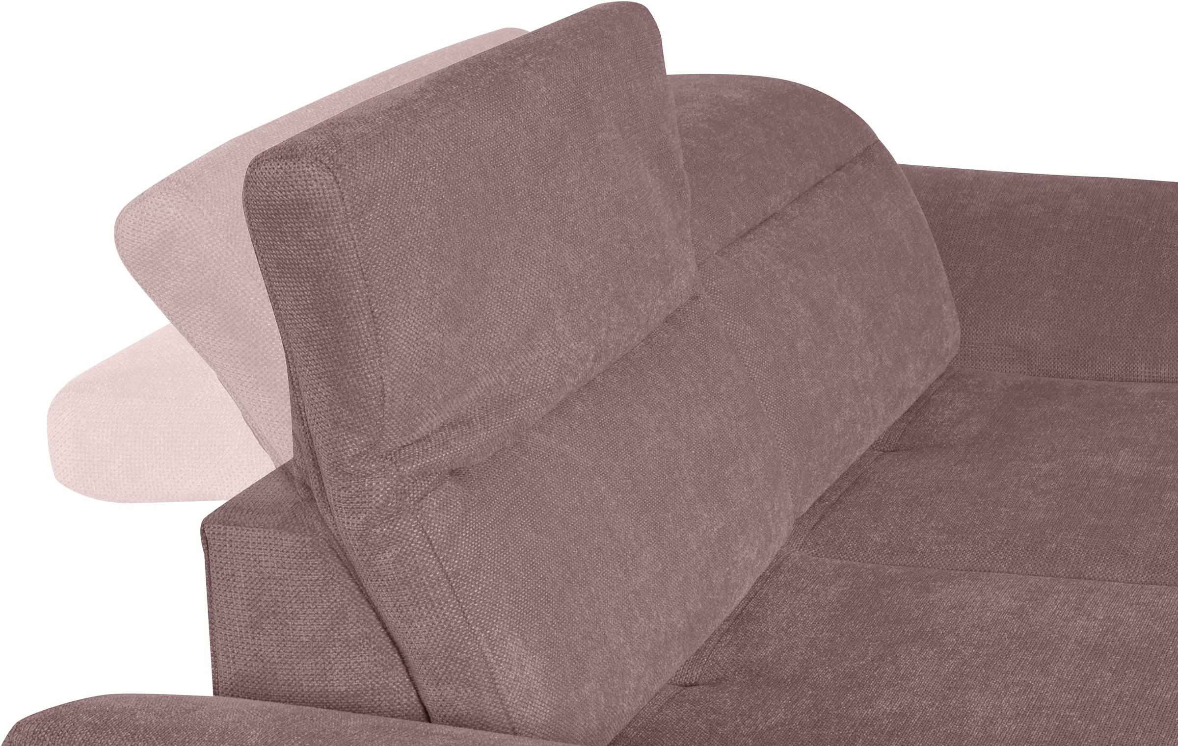sit&more 2,5-Sitzer »Percy«, 15 cm Fusshöhe, Sitztiefenverstellung, wahlweise Kopfteilverstellung