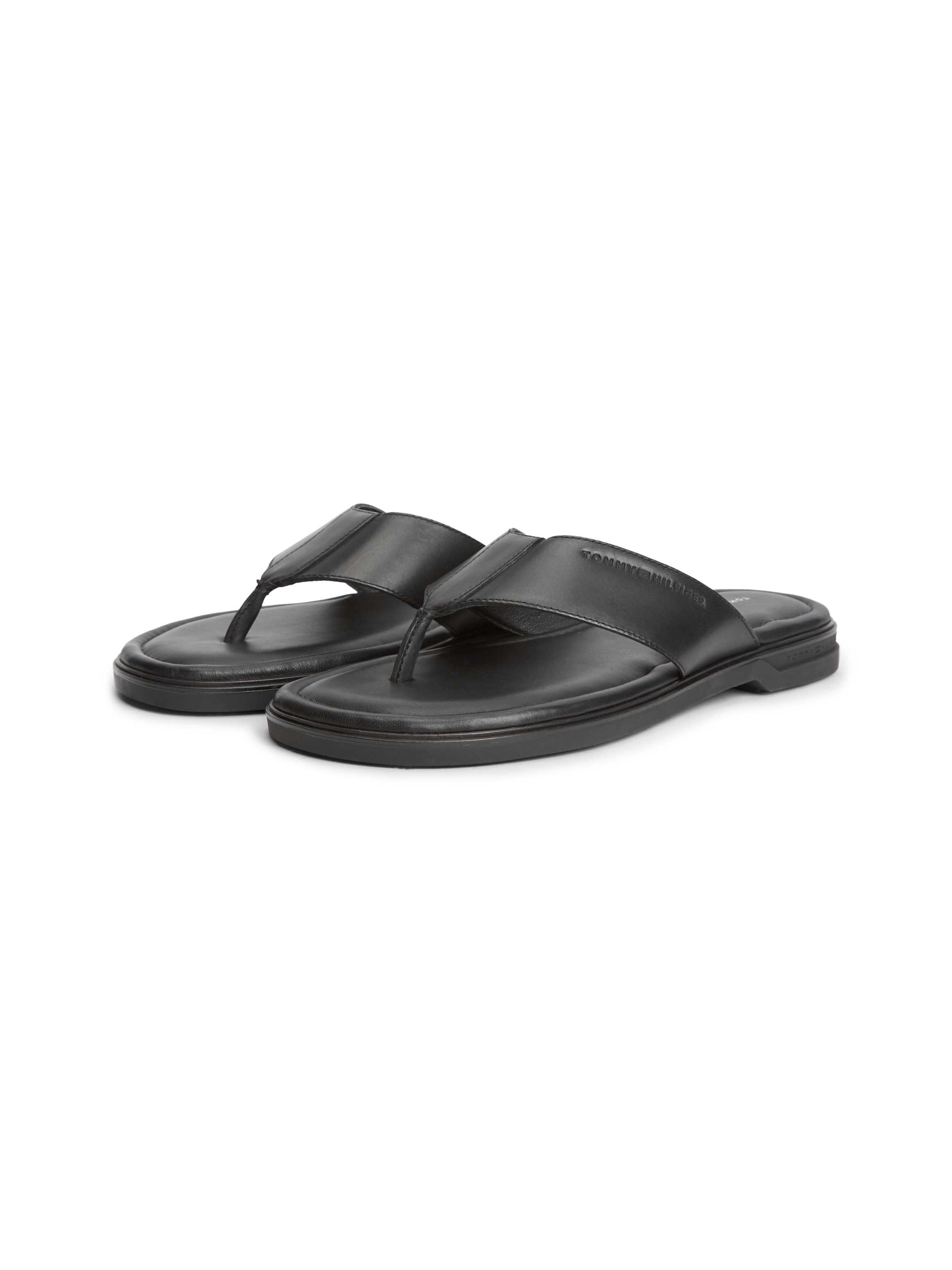 Image of Tommy Hilfiger Zehentrenner "PREMIUM COMFORT LTH TOE SANDAL" Flats, Sommerschuh mit seitlicher Logoprägung