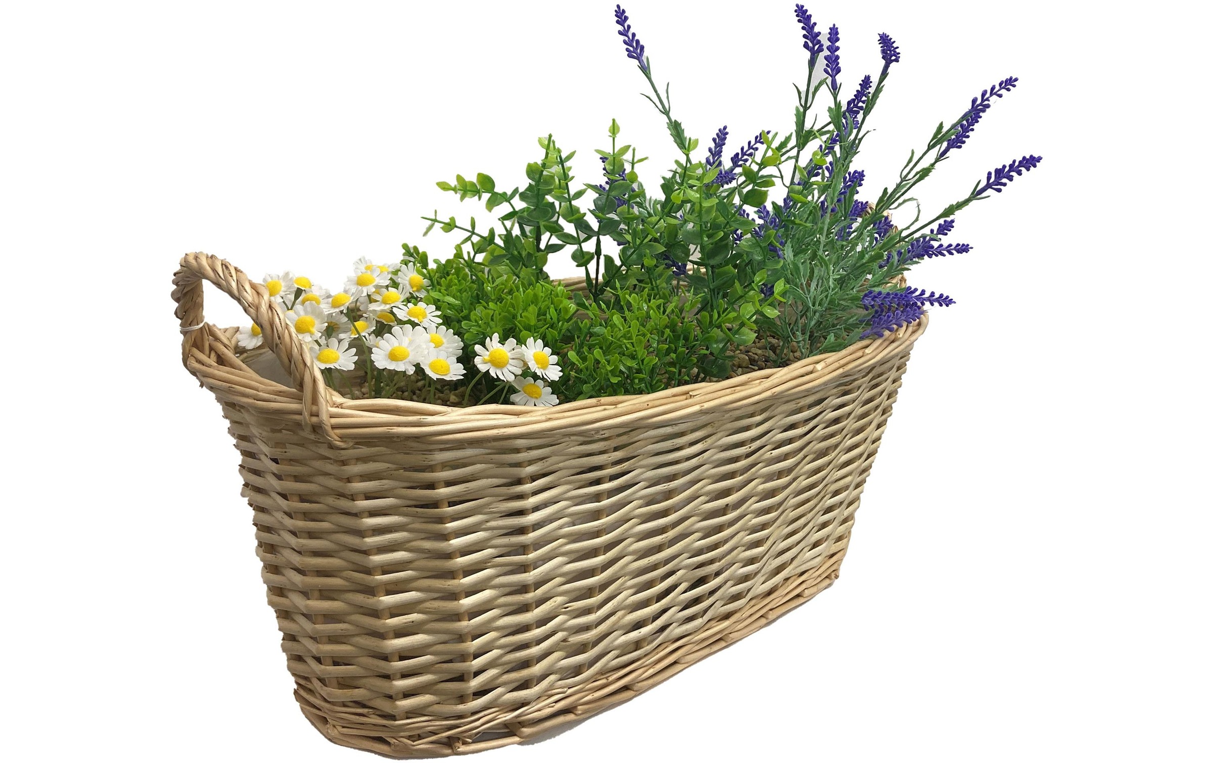 Kunstblume »Dameco Lavendel und Kamille im Korb 40 x 54 x 24 cm«