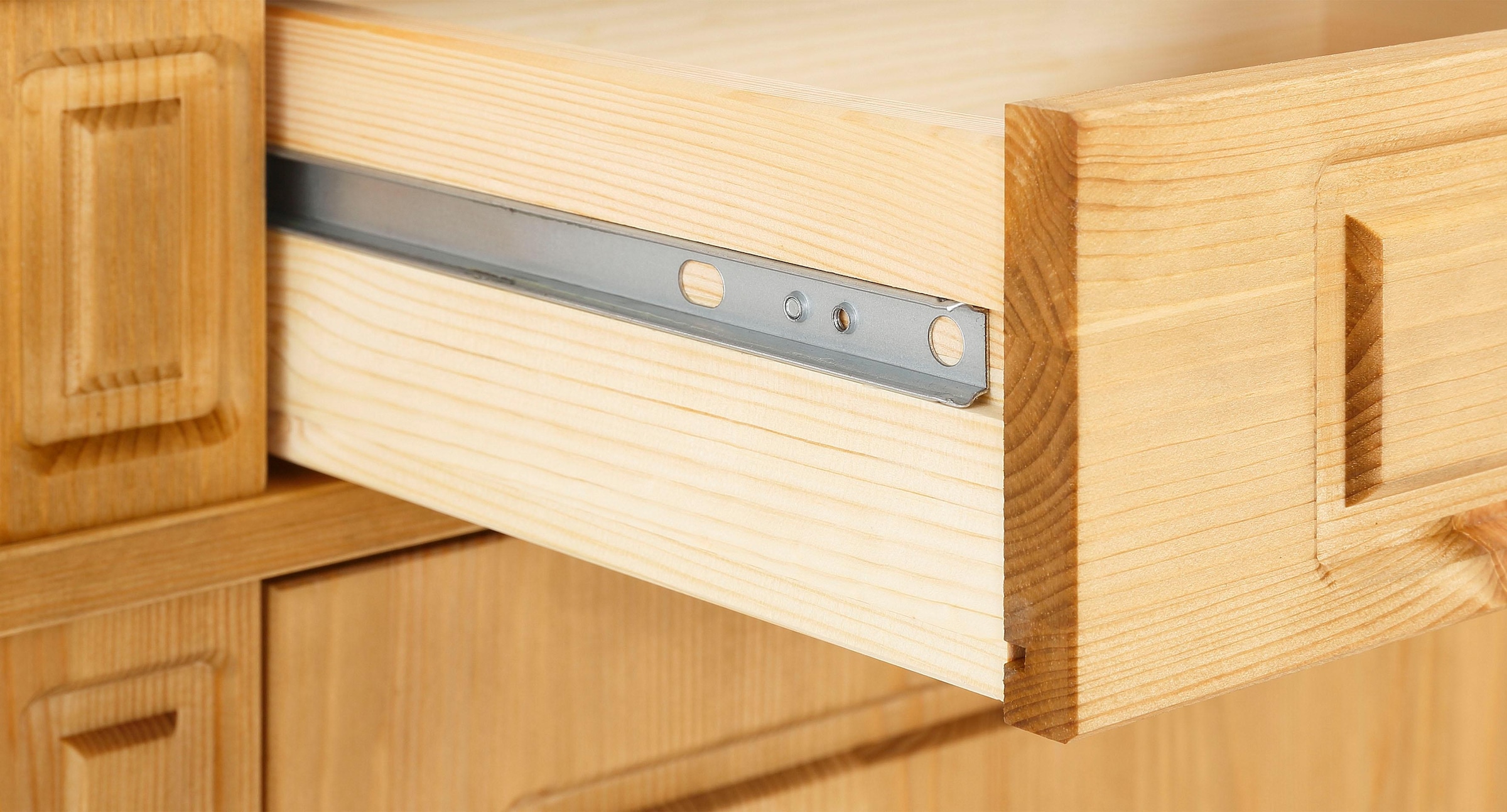 Sideboard Kommode im klassischen Landhausstil, Breite 202 cm