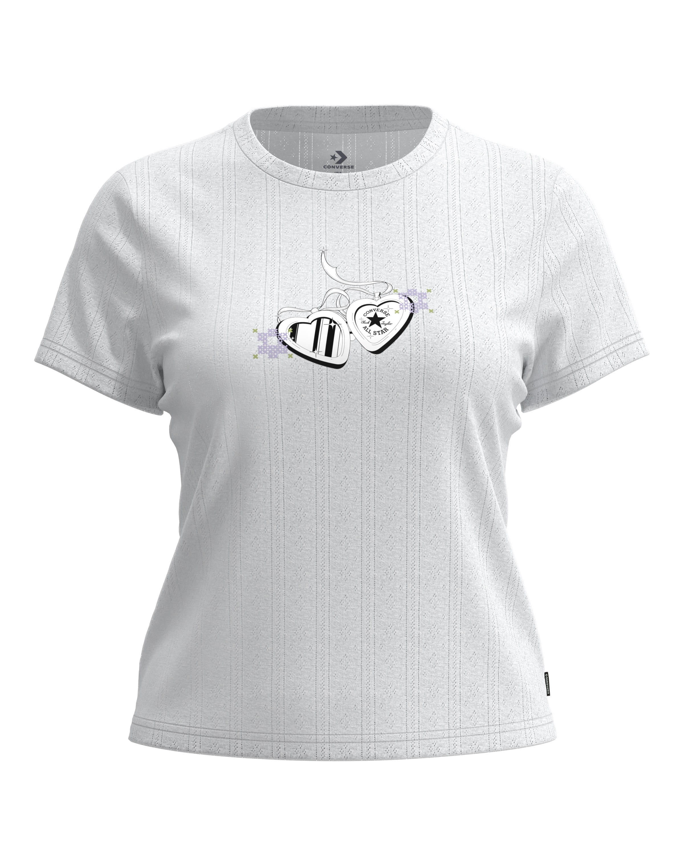 Converse T-Shirt Kurzarm, aus Baumwoll-Polyester-Mischung, klassischer Schnitt