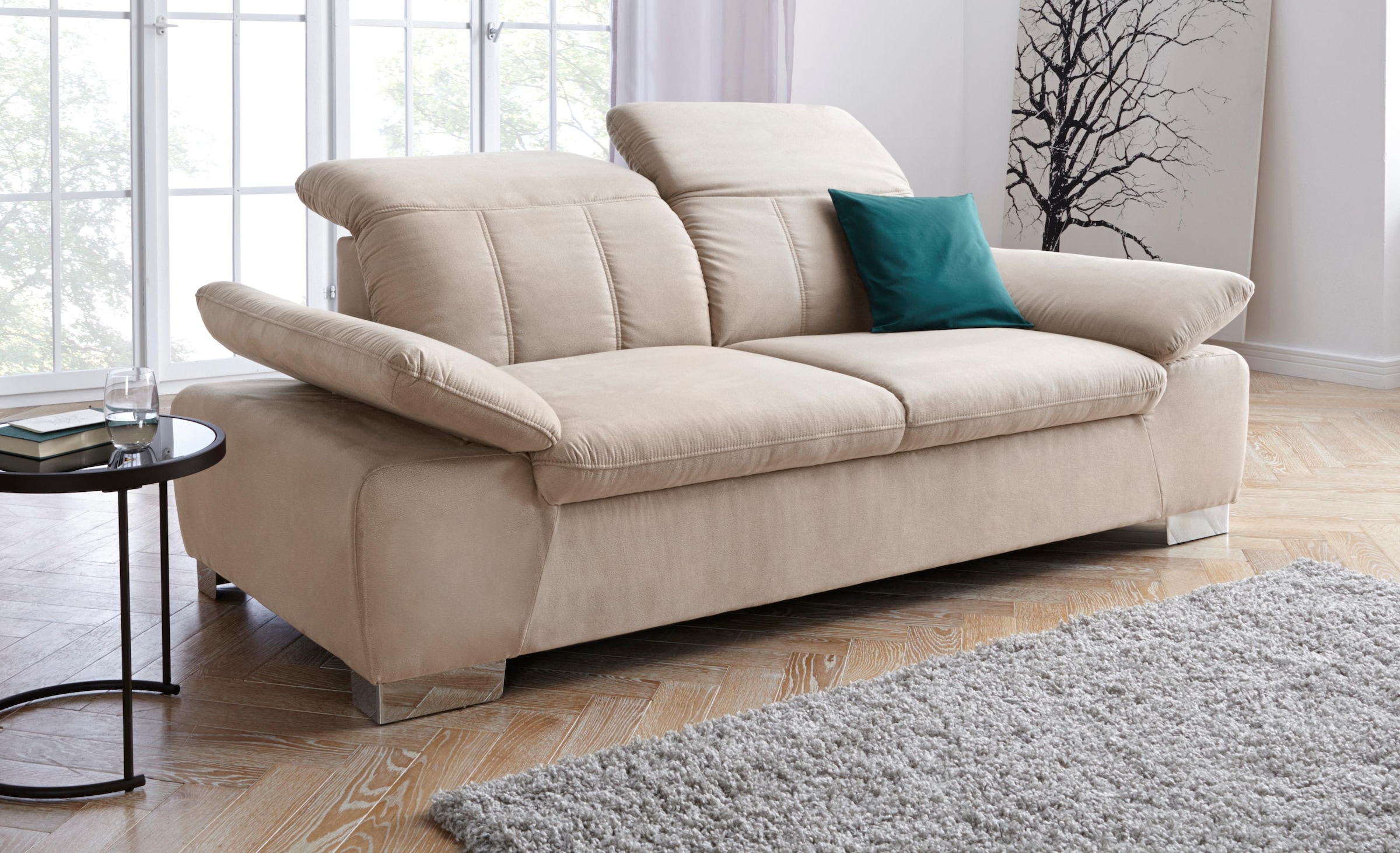 DOMO collection 2,5-places »Milan inklusive komfortablen Federkern für mehr Sitzkomfort« mit Rückenverstellung