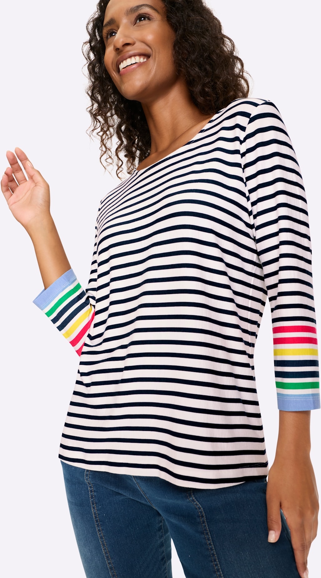 heine T-shirt à manches 3/4 »Ringelshirt« 1 pièces