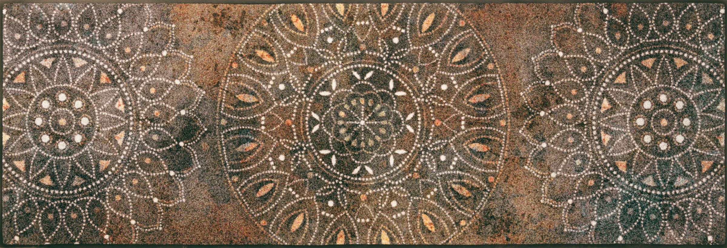 Image of wash+dry by Kleen-Tex Läufer "Madhana" rechteckig 7 mm Höhe Schmutzfangläufer, Mandala Motiv, rutschhemmend, waschbar