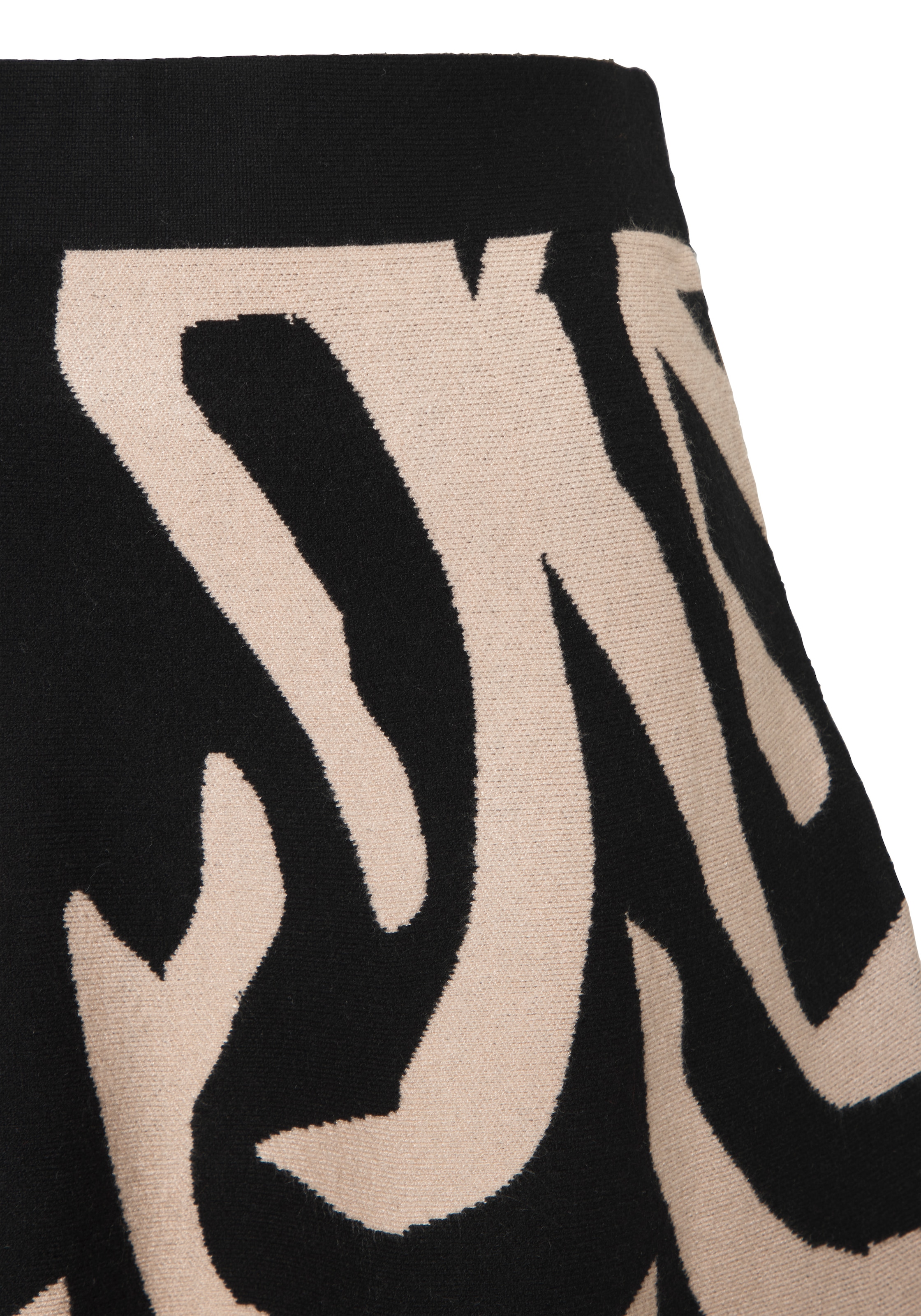 LASCANA Strickrock in A-Form mit Animalmuster