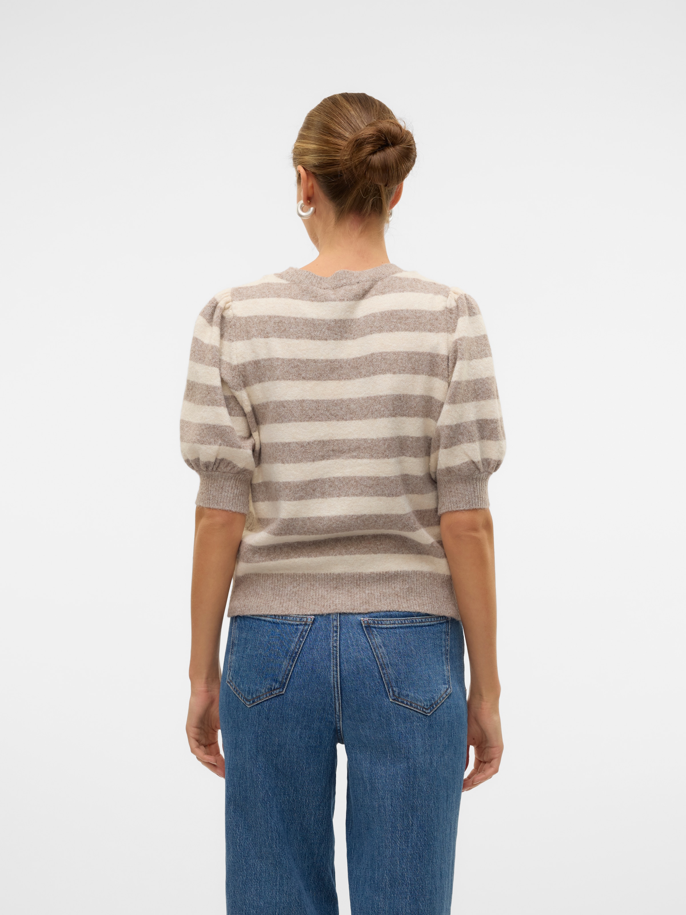 Vero Moda Strickpullover »VMDOFFY 2/4 O-NECK PULLOVER GA NOOS«, mit leichten Puffärmeln