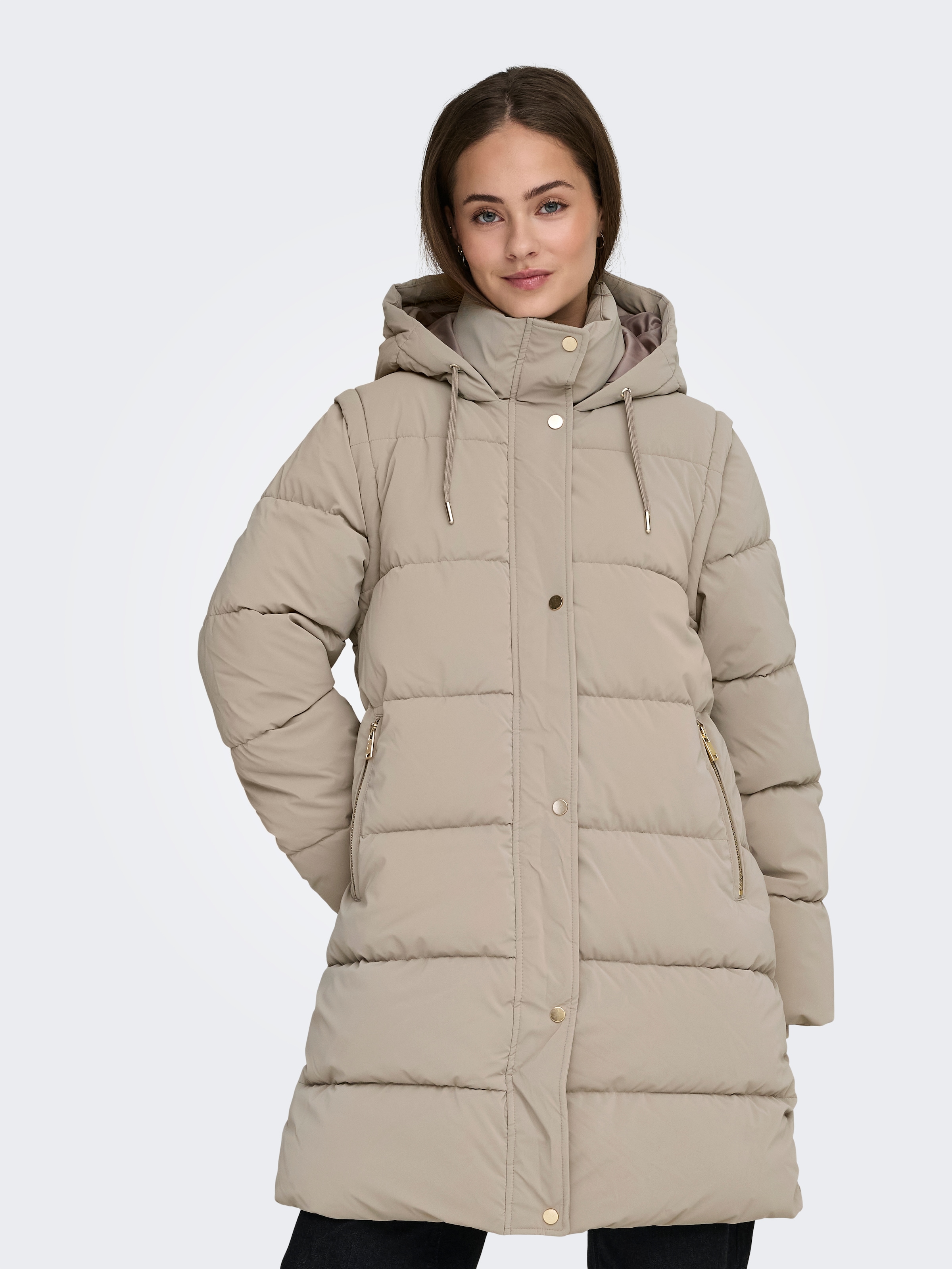 Image of ONLY Steppmantel "ONLDIXIE LIFE 2IN1 PUFFER COAT CC OTW" Kunstfaser