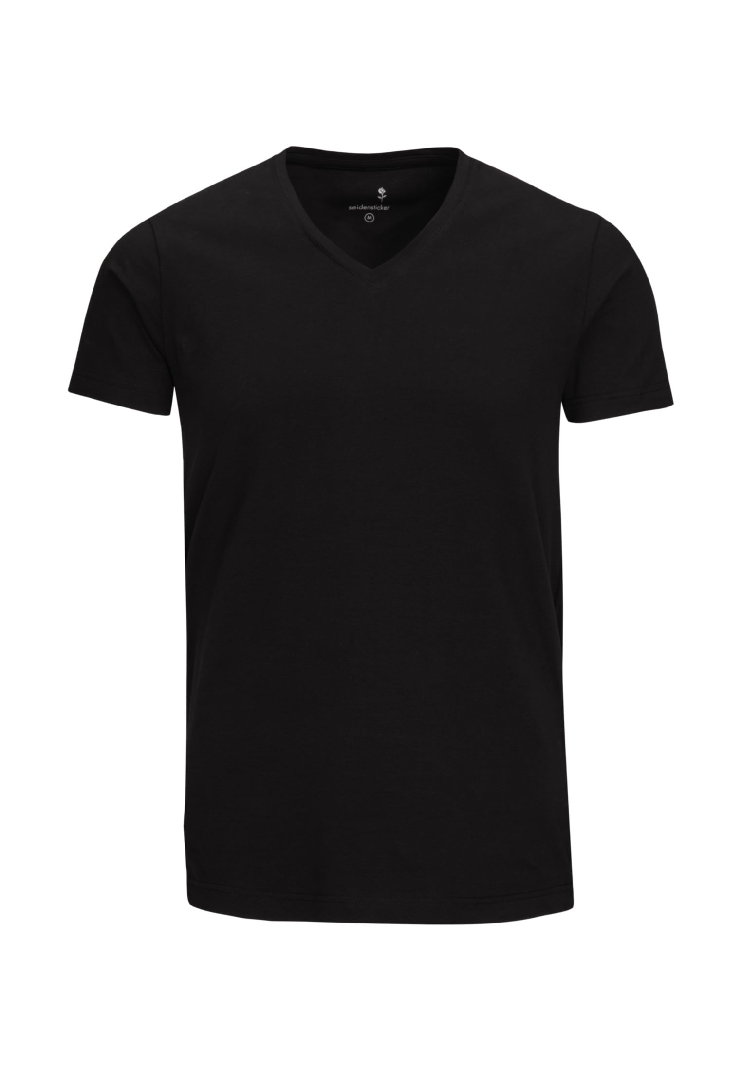 seidensticker T-Shirt »Schwarze Rose«, Kurzarm V-Neck Uni