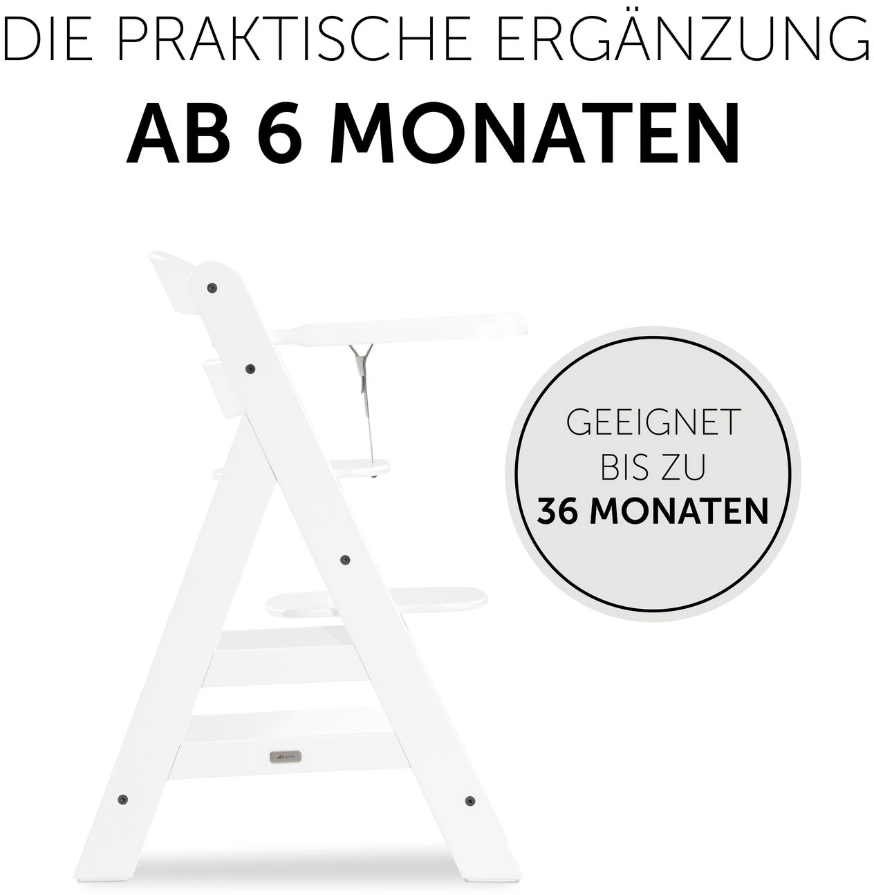 Hauck Plateau de chaise haute »Alpha Wooden Tray Essbrett, white« für Hochstühle Alpha+ und Alpha+ Select