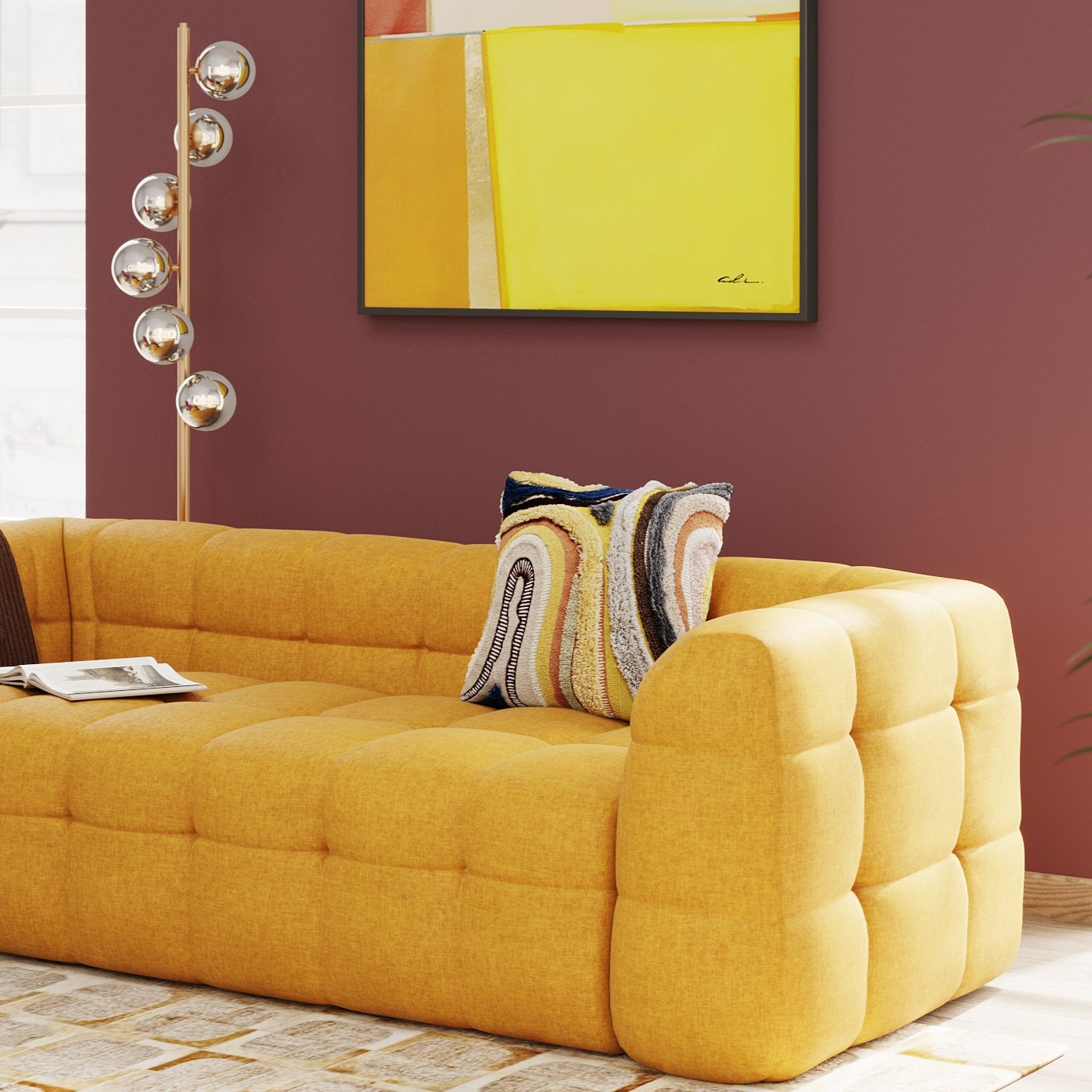 Kare Design Coussin décoratif »Lava, Kissenhülle mit Füllung, 45x45 cm« stützt Kopf und Nacken angenehm und sorgt für erholsamen Schlaf