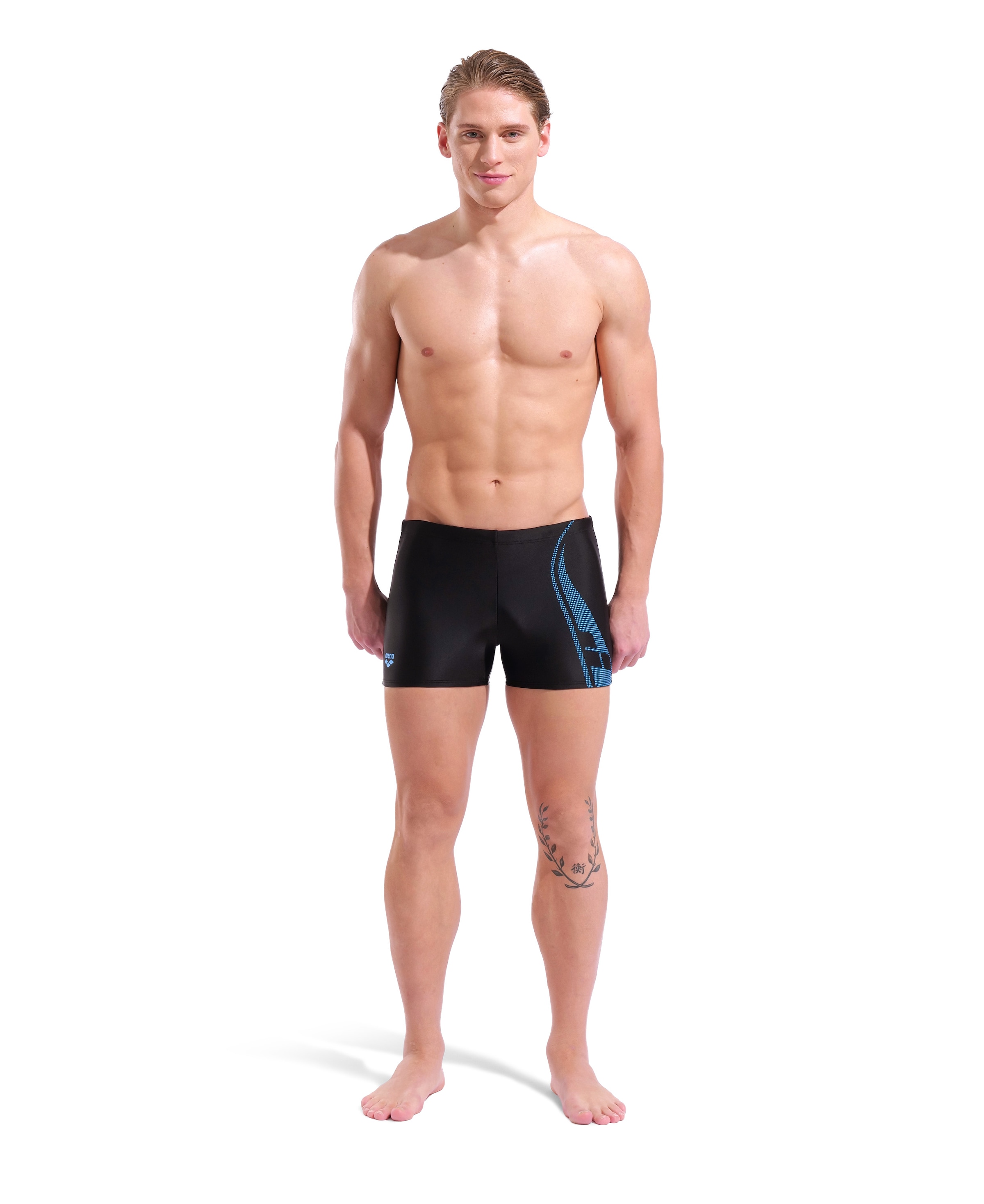 Arena Short de bain »M ARENA GRAPHIC SWIM SHORT« au style sportif, en matériau MaxFit Eco