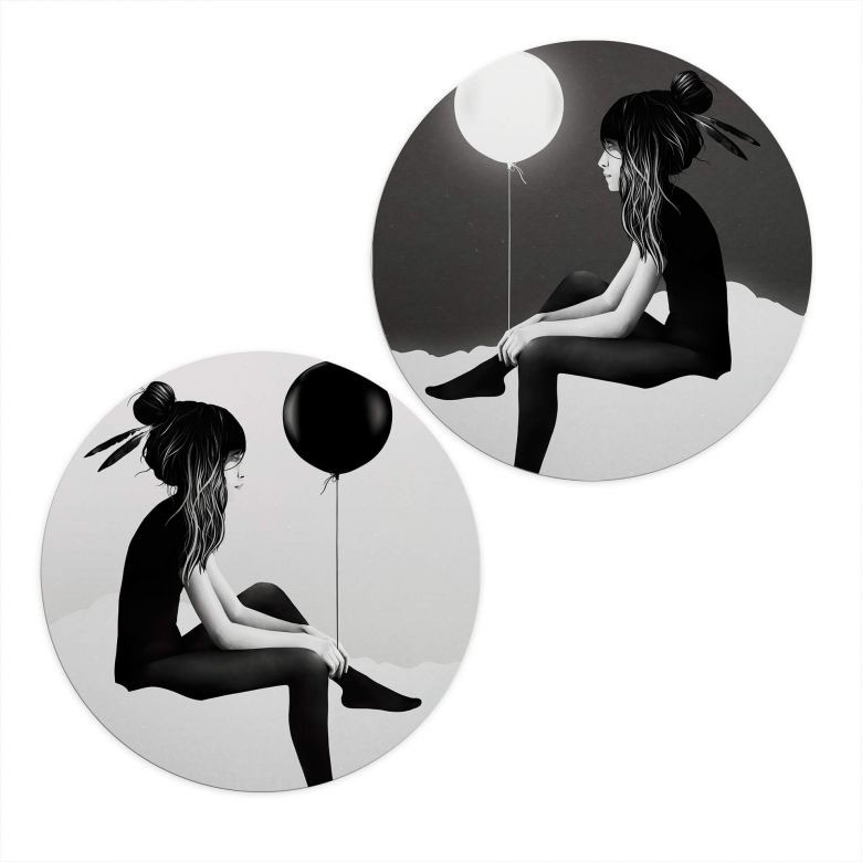 Image of Wall-Art Mehrteilige Bilder »Boho Deko Indie Collage Ø45 cm«, (Set, 2 St.) bei Ackermann Versand Schweiz