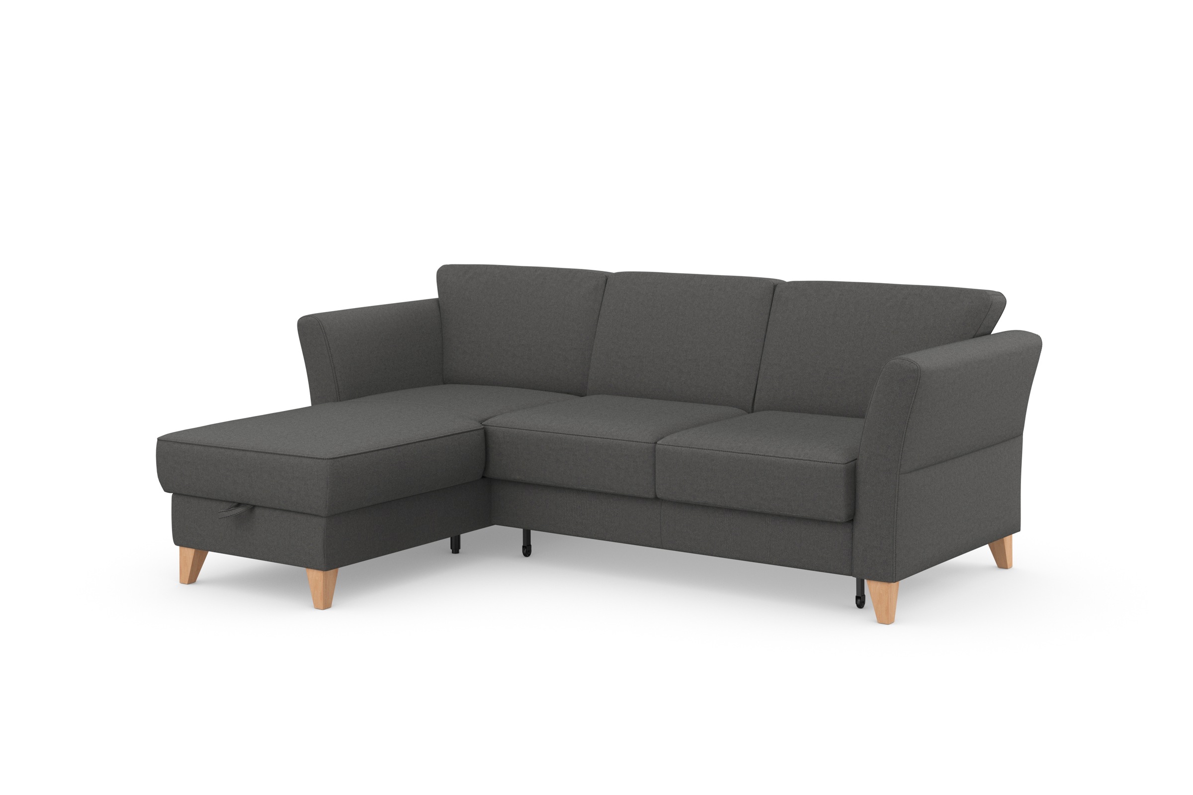 sit&more Ecksofa »Visby L-Form«, Wahlweise mit Bettfunktion und Bettkasten, frei im Raum stellbar