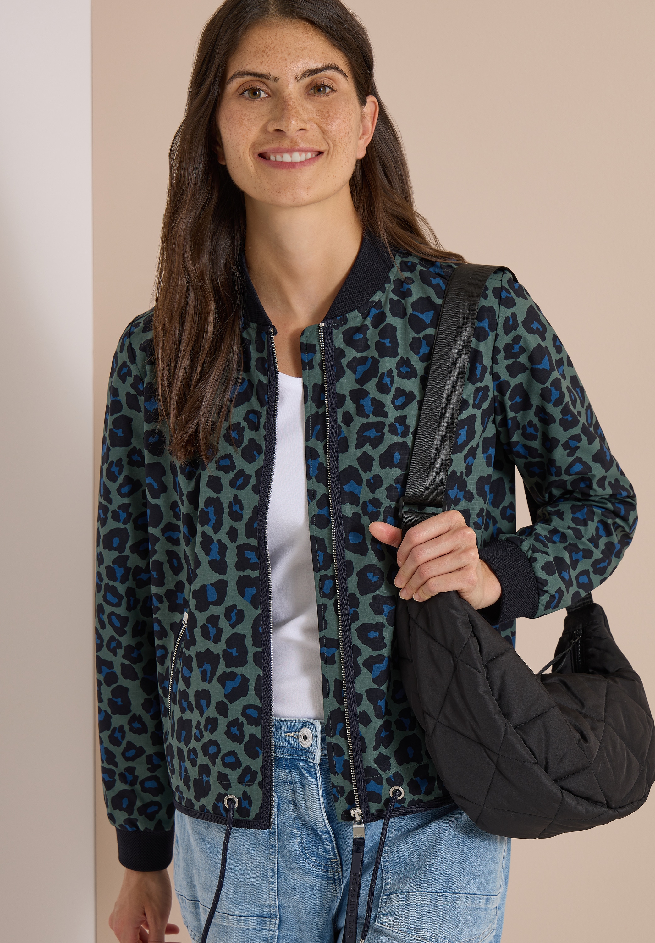Cecil Blouson avec coulisse et motif léopard